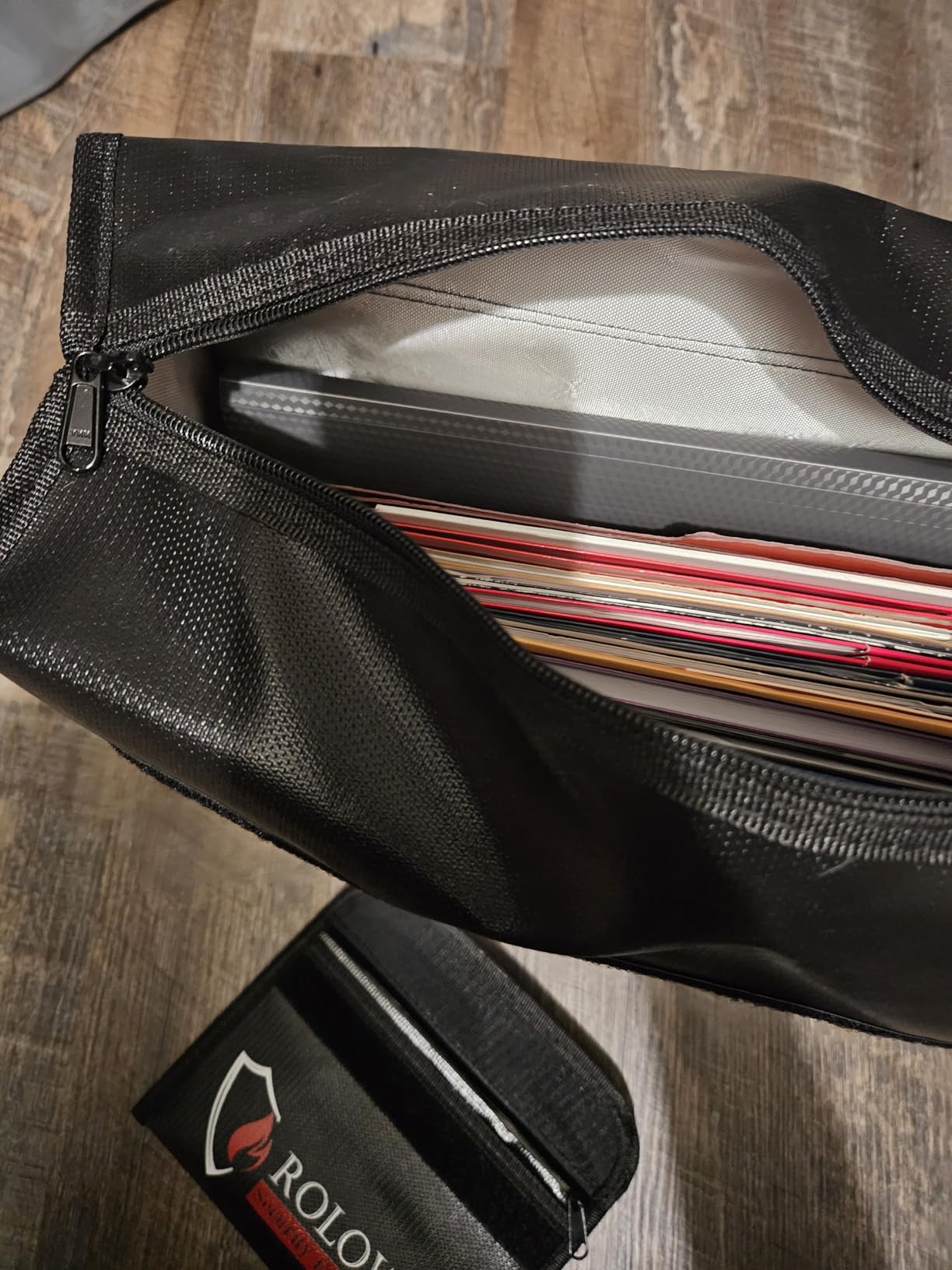 ROLOWAY Large (17 x 12 x 5.8 inches) Fireproof Bag, Water Resistant Fireproof Document Bag Safe for Money, Documents and Valuables Storage customer photo 1