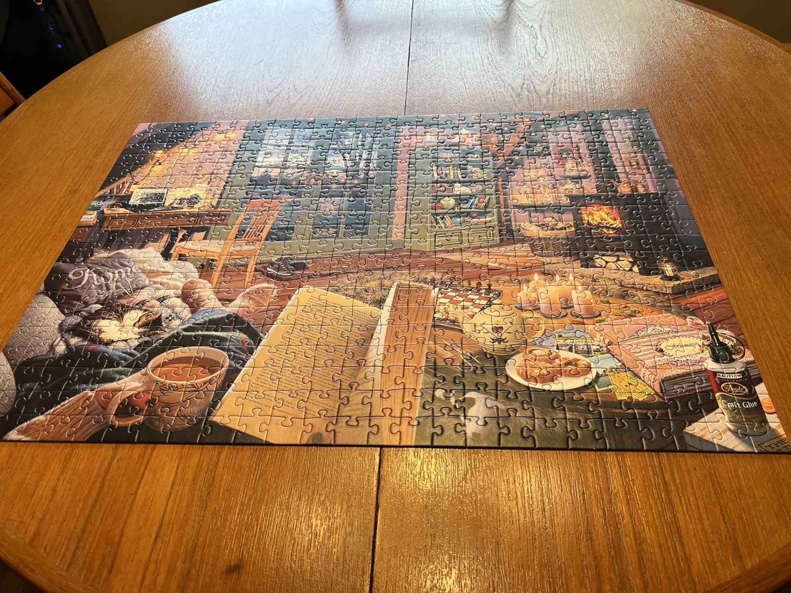 Ravensburger - Cozy Retreat - 500 Piece Large Format Jigsaw Puzzle - Enjoy the Serenity of a Simple Scene, Complete with Tea and a Good Book - Premium Quality - Puzzles for Adults customer photo 1
