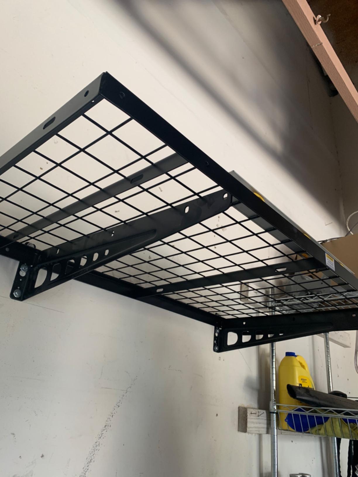 FLEXIMOUNTS 2x4ft Garage Storage, 2 Pack Garage Wall Shelving, Black customer photo 1