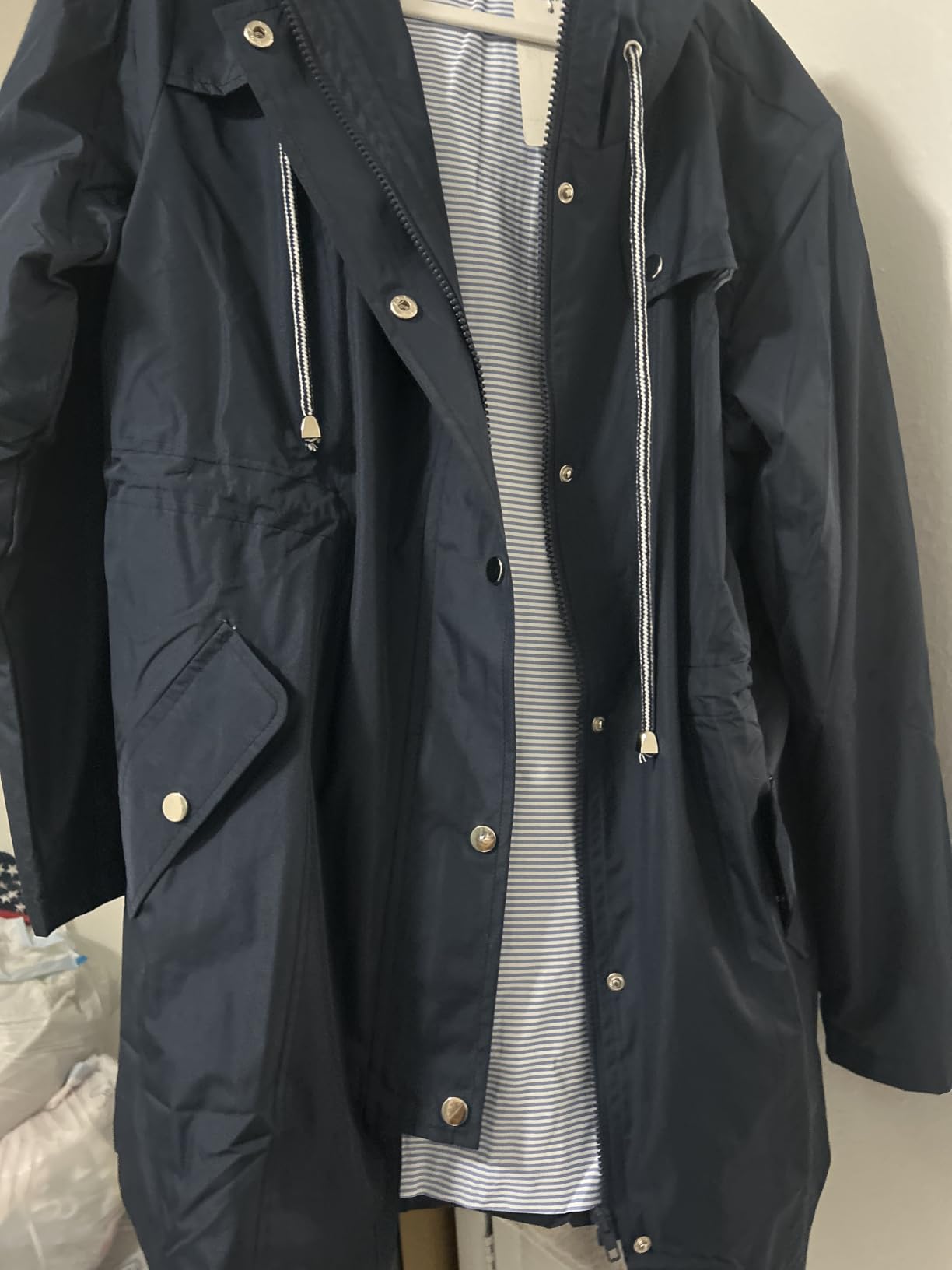 LOMON Raincoat Women Waterproof Long Hooded Trench Coats Lined Windbreaker Travel Jacket S-XXL customer photo 2