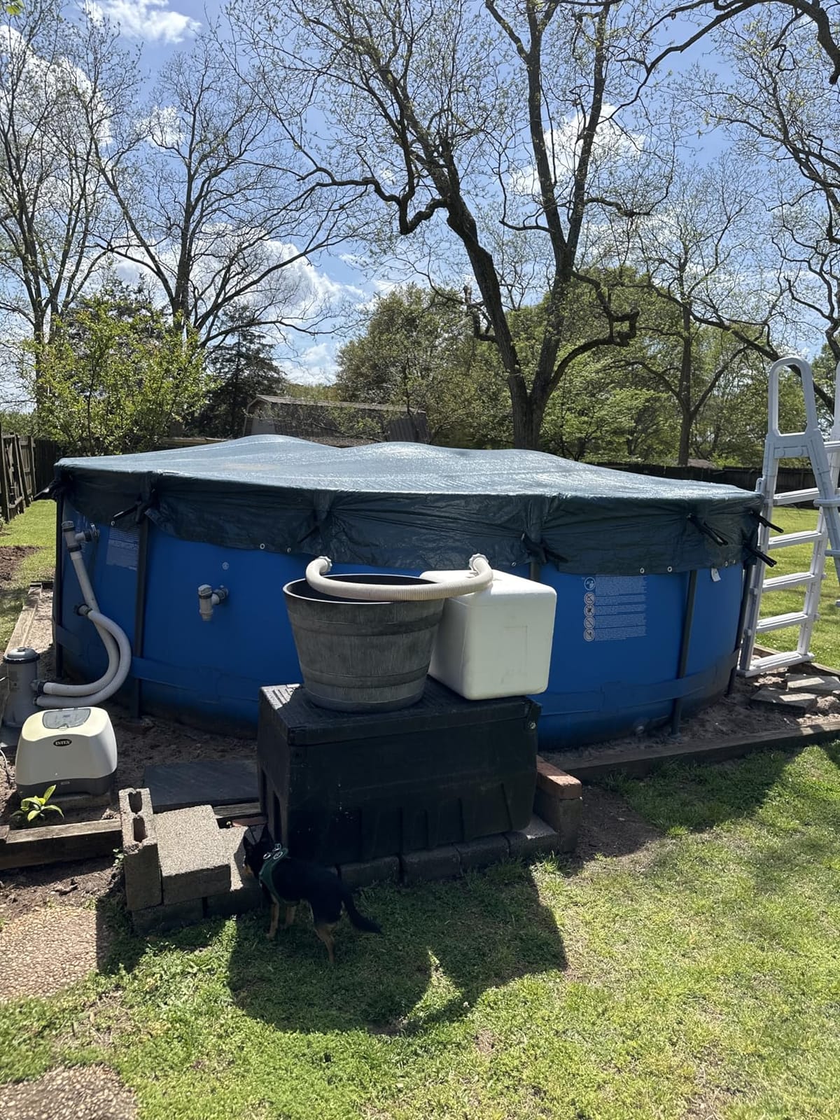 Winter Block 18' ft. Round Pool Winter Cover for Above Ground Pools - 8-Year Warranty, Cold and UV Resistant, Weatherproof and Durable, Winch & Cable Included customer photo 1