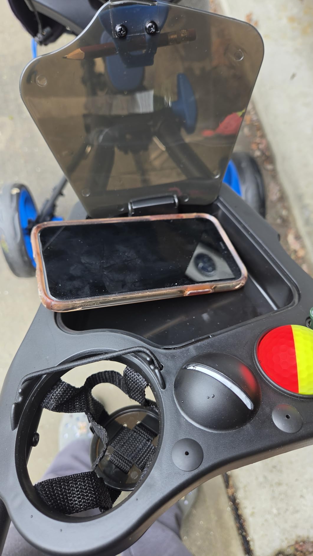 Qwik-Fold 3-Wheel Golf Push Cart - 360° Swivel Wheel, Aircraft-Grade Aluminum Frame customer photo 1