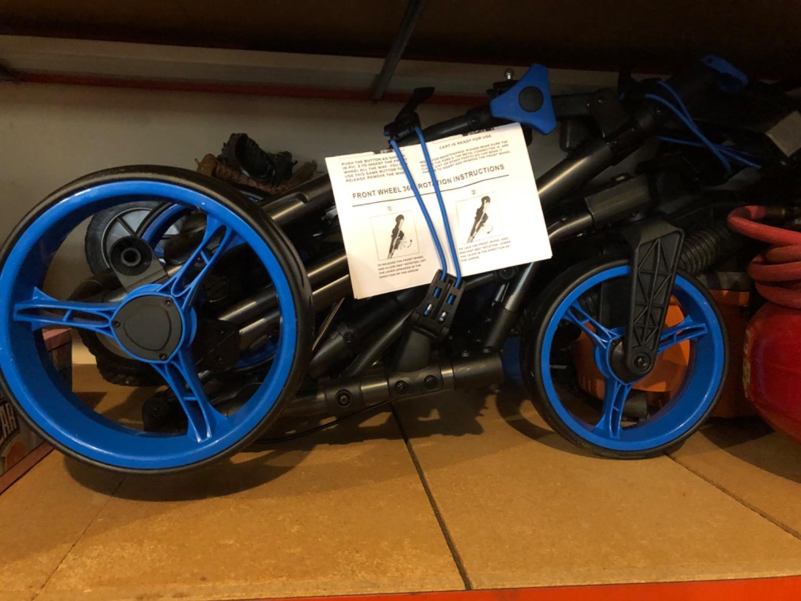 Qwik-Fold 3-Wheel Golf Push Cart - 360° Swivel Wheel | 1-Second Fold Design customer photo 2
