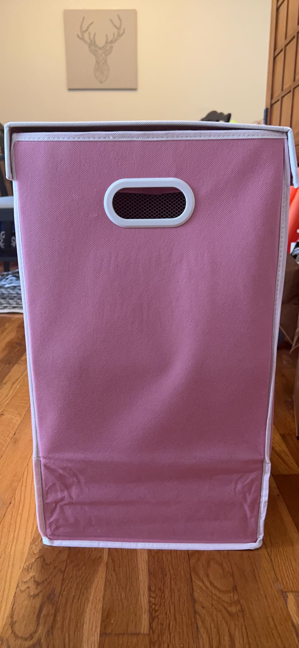 Simple Houseware Double Laundry Hamper with Lid & Removable Bags, Black customer photo 1