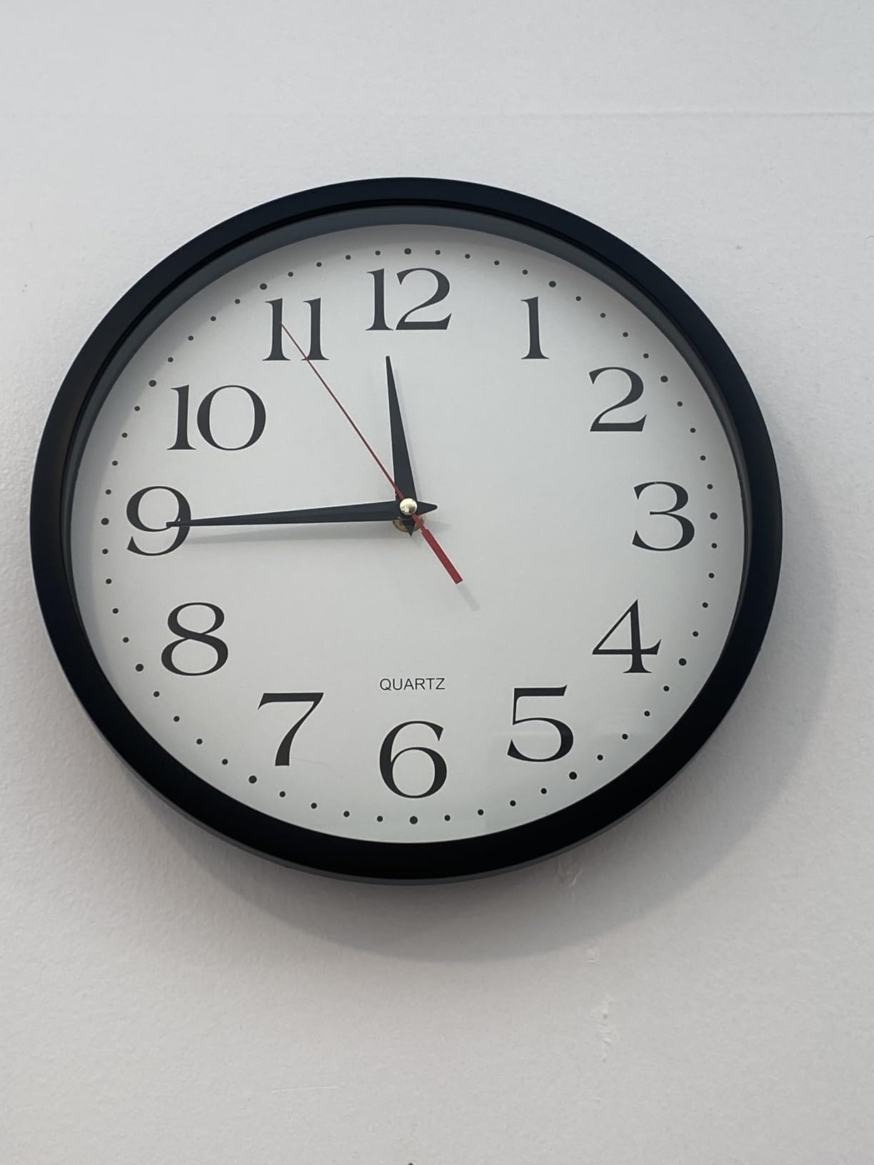 Bernhard Products Black Wall Clock, Large 13-Inch Silent Non Ticking Quartz Battery Operated Round Easy to Read Classroom/Home/School/Office Clock customer photo 2