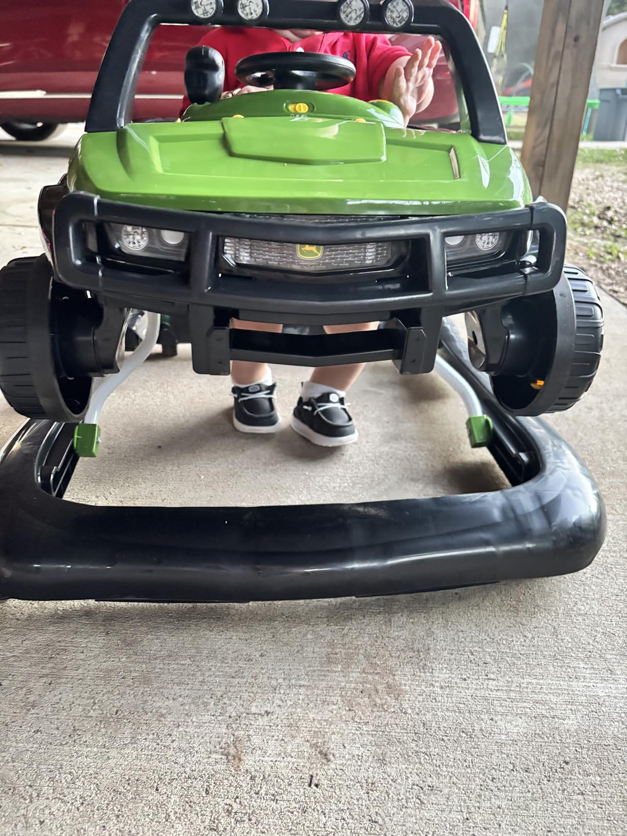 Bright Starts John Deere 4-in-1 Gator Green Baby Activity Center & Push Walker with Removable Interactive Steering Wheel Toy, 6 Months and up customer photo 1