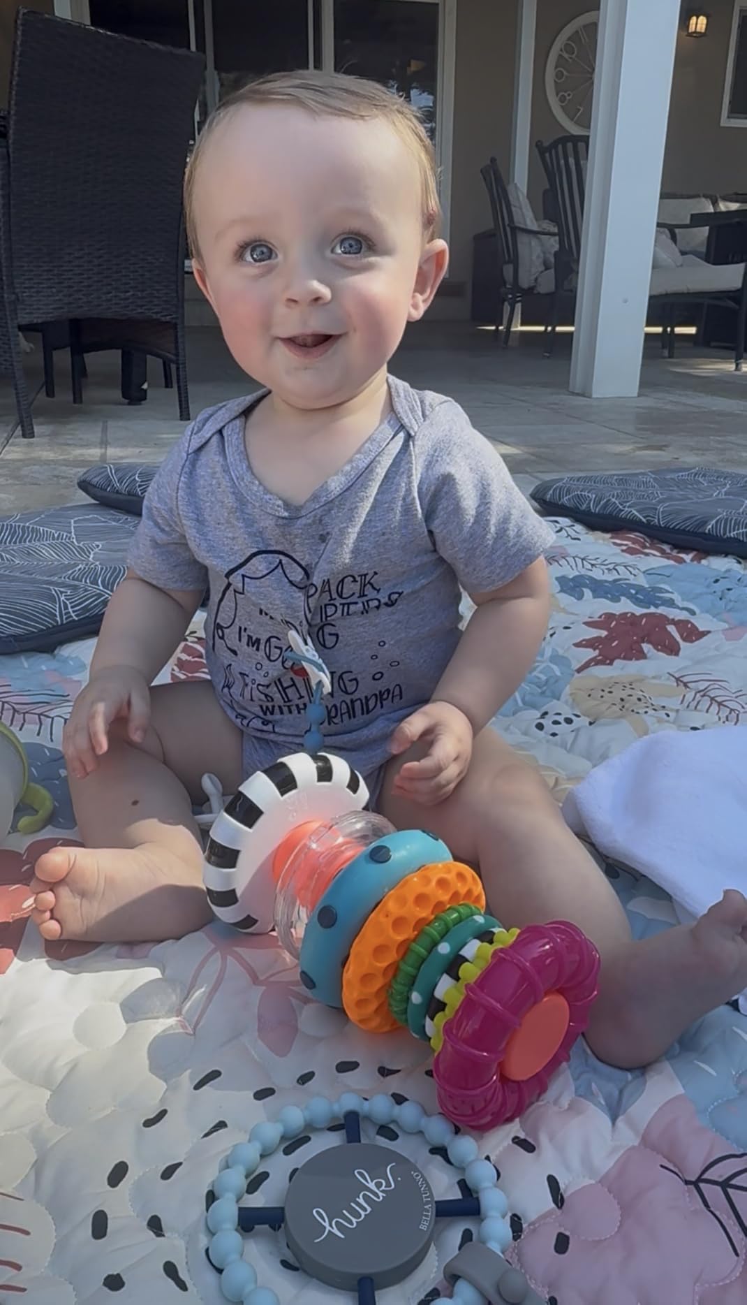 Sassy Stacks of Circles Stacking Ring STEM Learning Toy, Age 6+ Months, Multi, 9 Piece Set customer photo 2