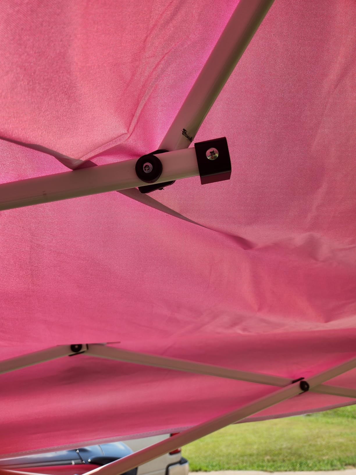 EAGLE PEAK 10x10 Pop Up Canopy Tent Easy Up Canopy Outdoor, Blue | Patented PeakPush™ Center Lock, 1 Person Setup Portable Pop Up Tent, Beach, Markets, Camping Sport Events, Wheeled Carry Bag customer photo 2