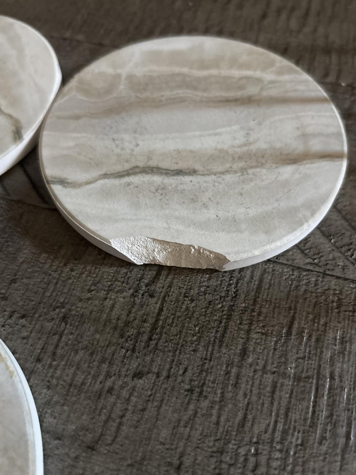 LIFVER Coasters Set of 6, Coasters for Drinks Absorbent Stone with Holder, Black Marble Style Ceramic Drink Coaster for Tabletop Protection, Coffee Table Decor Ideal for Home Decor House Warming Gifts customer photo 2