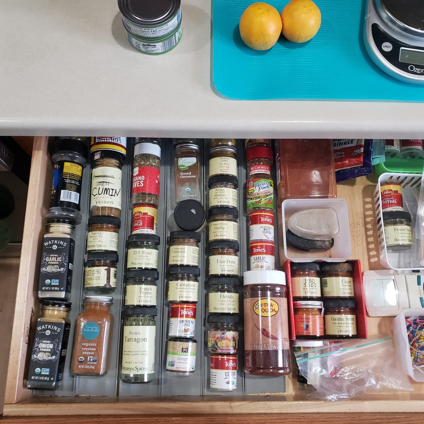 YouCopia SpiceLiner Spice Rack Drawer Organizer (Universal Fit 10’ Roll),Gray customer photo 1