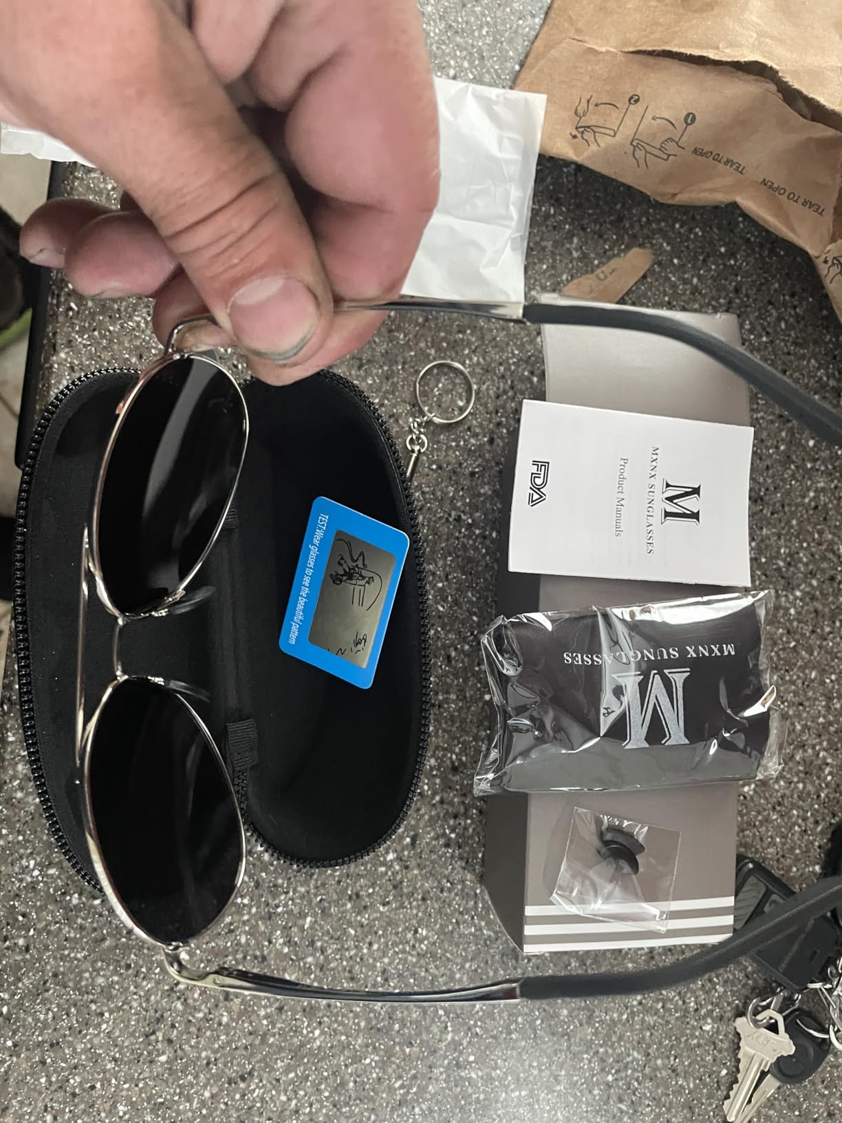 mxnx Aviator Sunglasses for Men Polarized Women Mens Outdoor Sun Glasses customer photo 2
