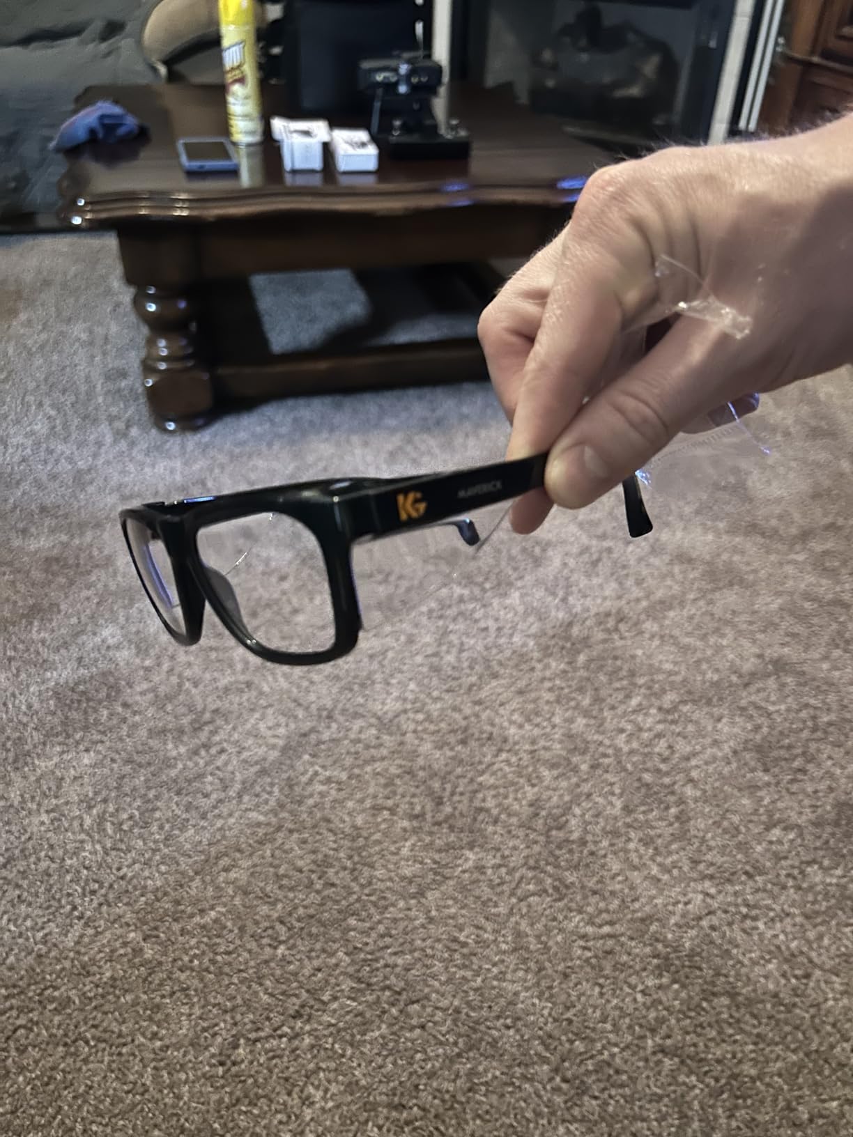 KleenGuard™ V30 Maverick Eye Protection (49309), with KleenVision™ Anti-Fog Coating, Clear Lenses, Black Frame customer photo 1