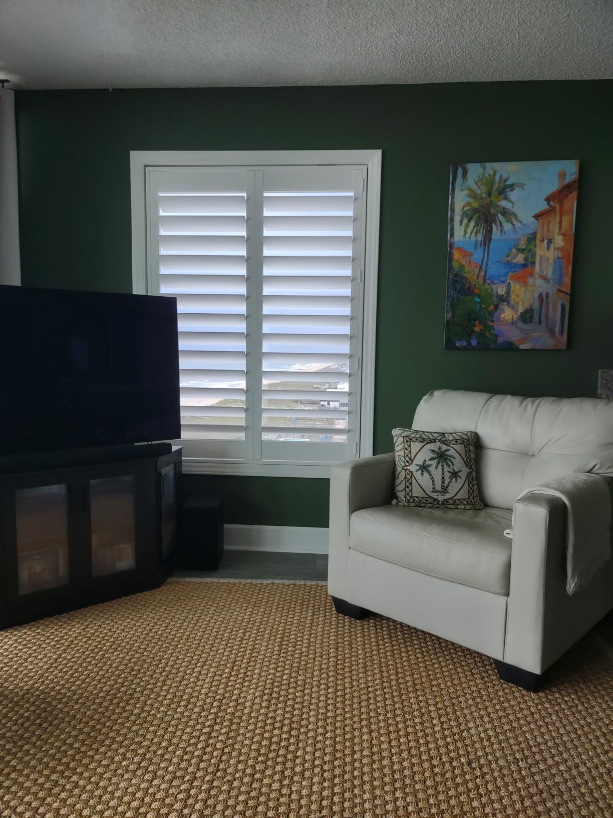 Suncraft Shutters -Plantation Shutters -Custom Made Window Blinds - No Front Tilt Rod - Easy DIY Installation - Interior Plantation Shutters -Privacy Blinds for Kitchen, Bath, Bedroom customer photo 2