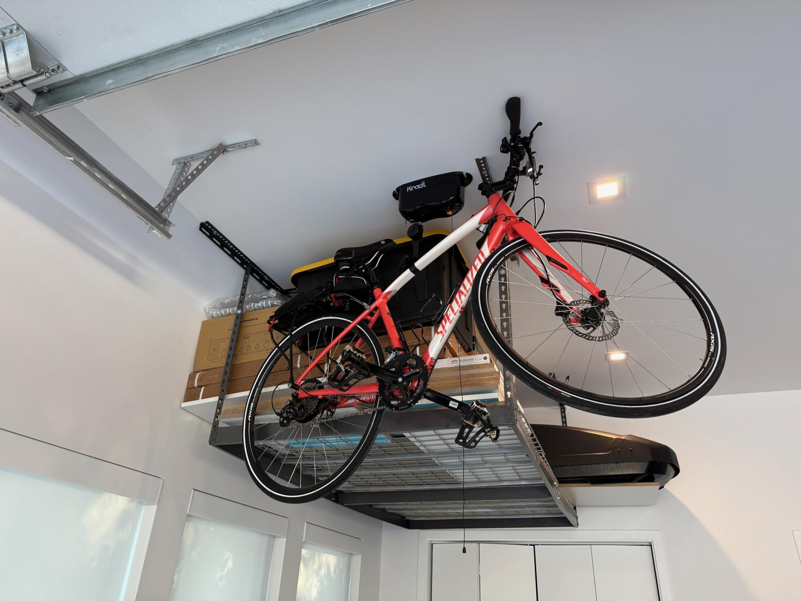 Kradl - Spring-Powered Ceiling Bike Hoist and Rack for Effortless Storage customer photo 1