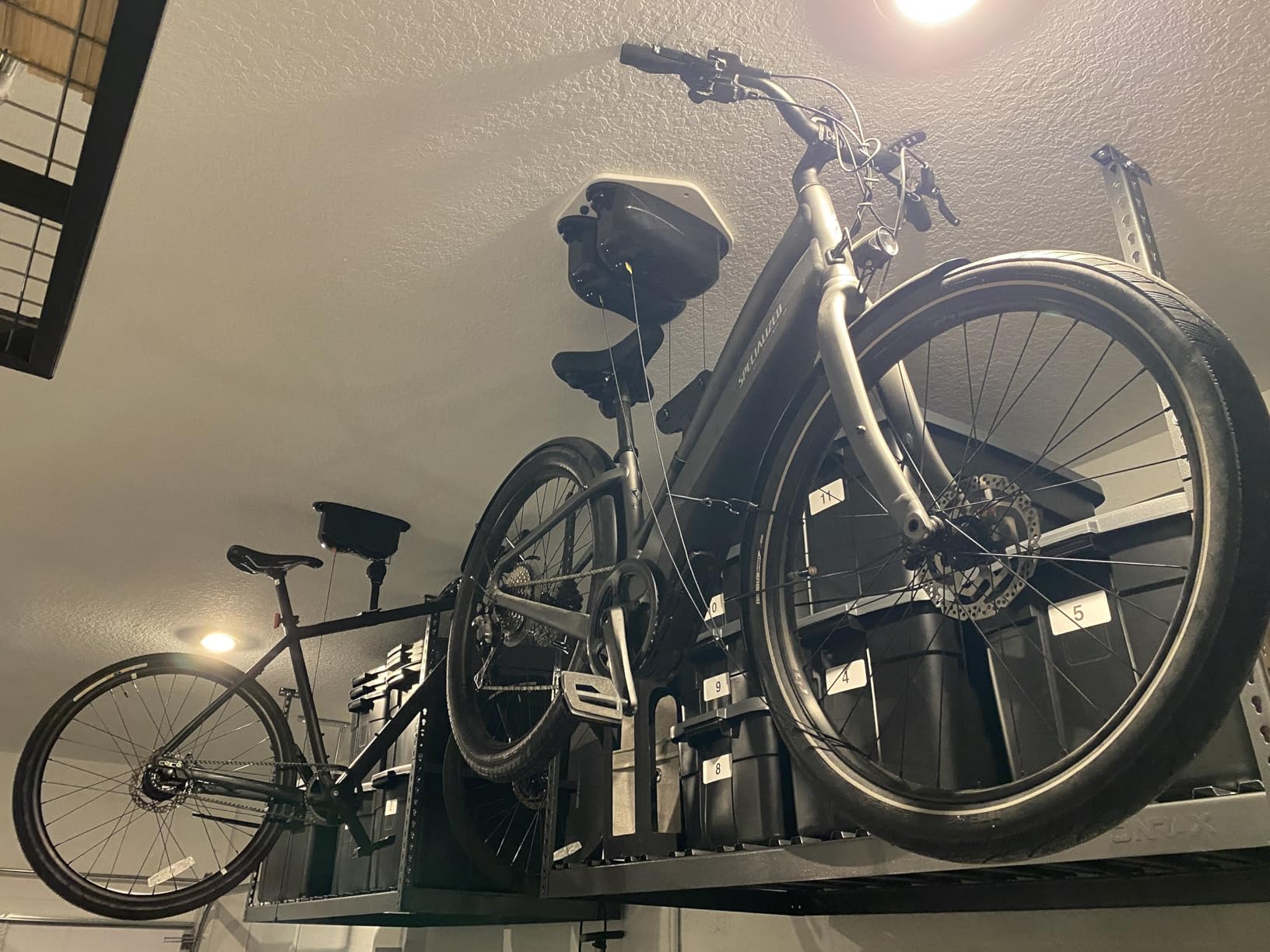Kradl - Spring-Powered Ceiling Bike Hoist and Rack for Effortless Storage customer photo 2