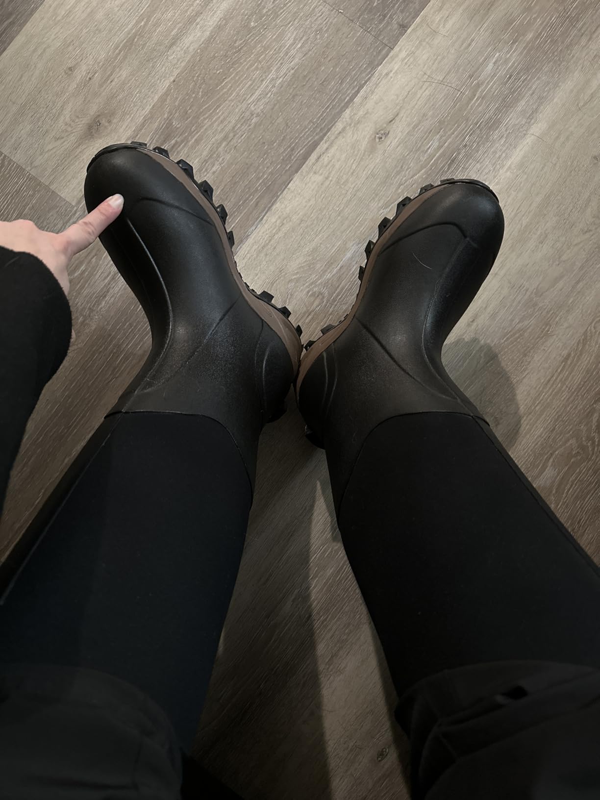 TIDEWE Rubber Neoprene Boots for Men and Women, Waterproof Rain Boot customer photo 1