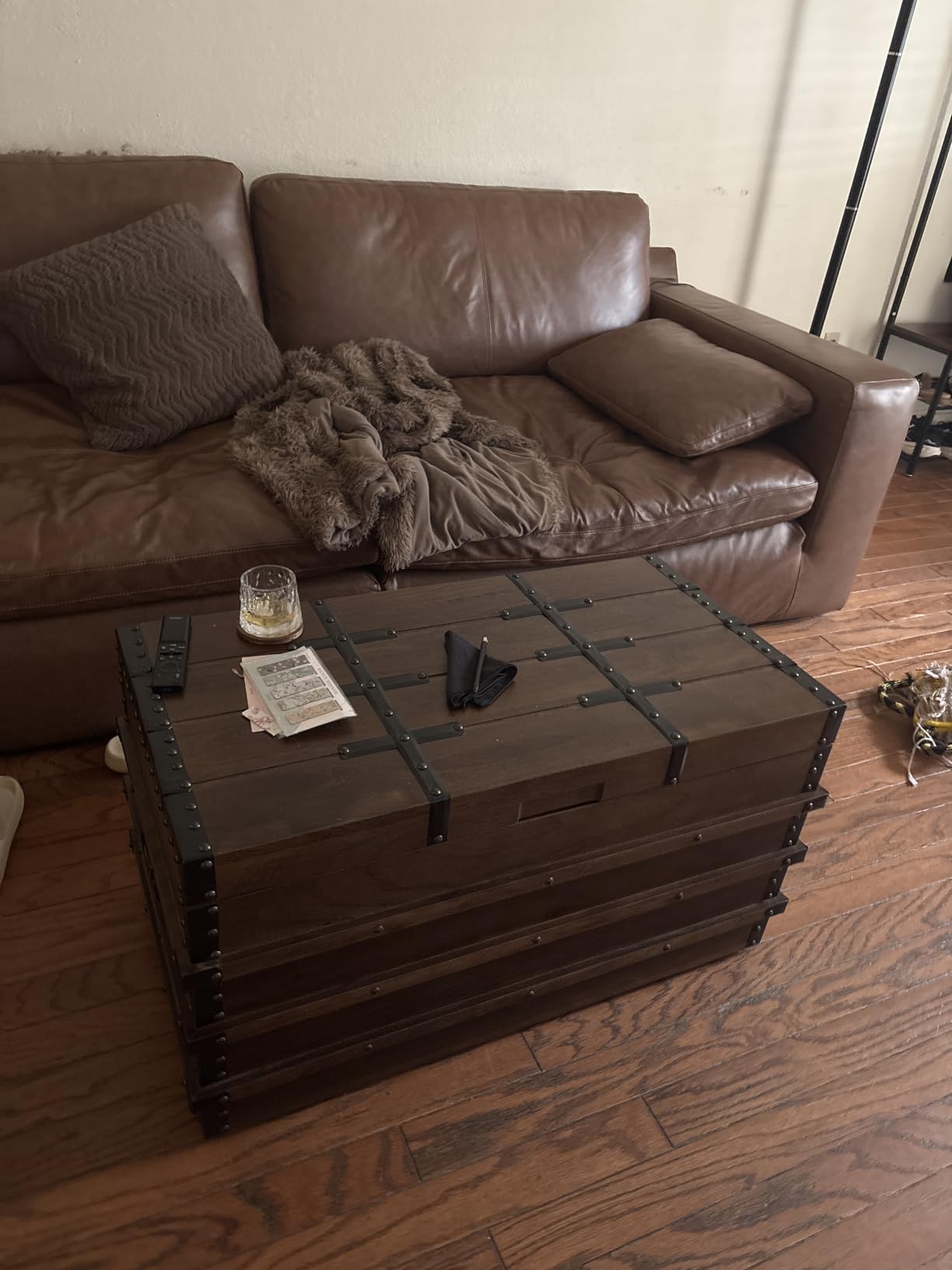 Signature Design by Ashley Storage Trunk Coffee Table, Brown, Kettleby customer photo 1