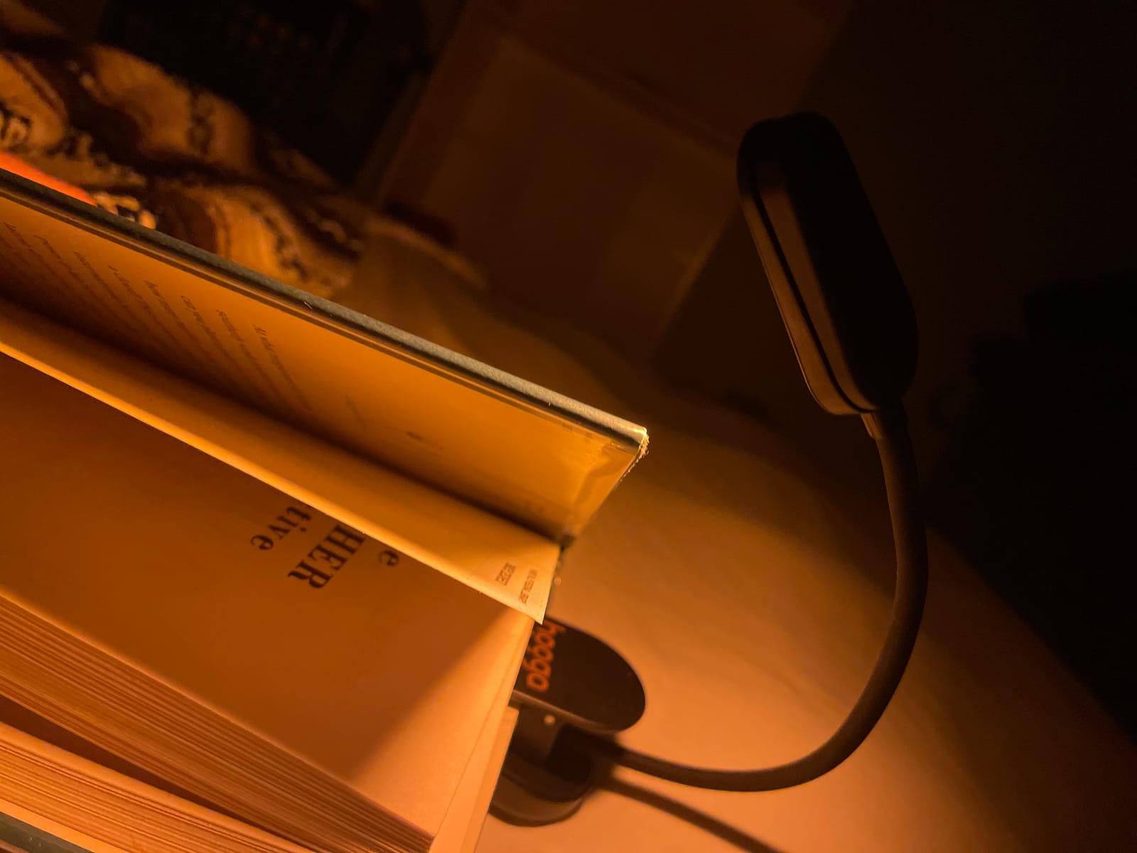 hooga Amber Book Light, Rechargeable Clip-On Blue Light Blocking LED Reading Light, 1600K Warm Eye Care for Bed, Students, Kids, Travel, Nursing, Studying customer photo 1