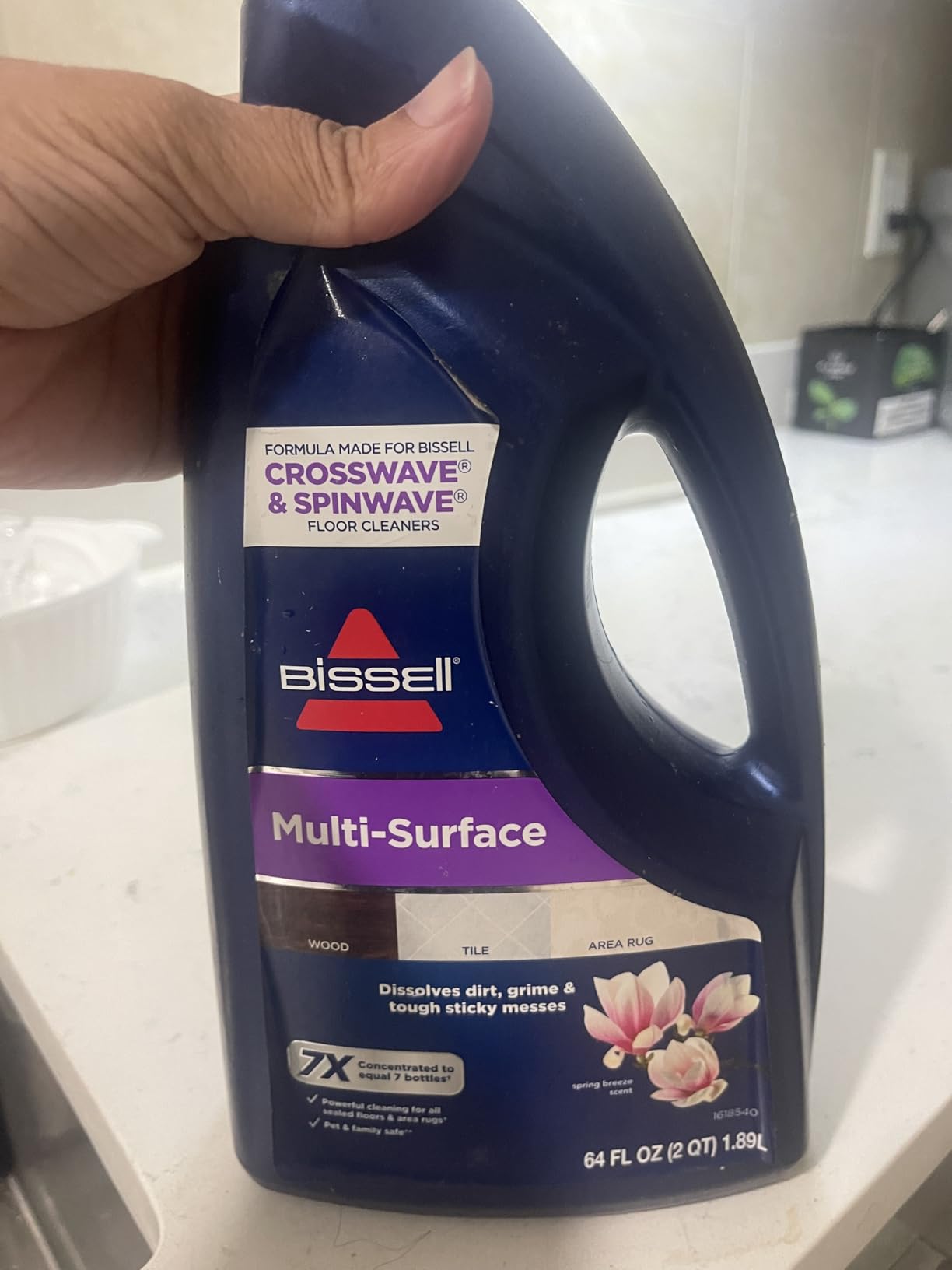 Bissell Multi-Surface Solution, For use in CrossWave and other leading hard surface and area rug cleaners, 64oz, Dissolves dirt, grime, and tough sticky messes customer photo 2
