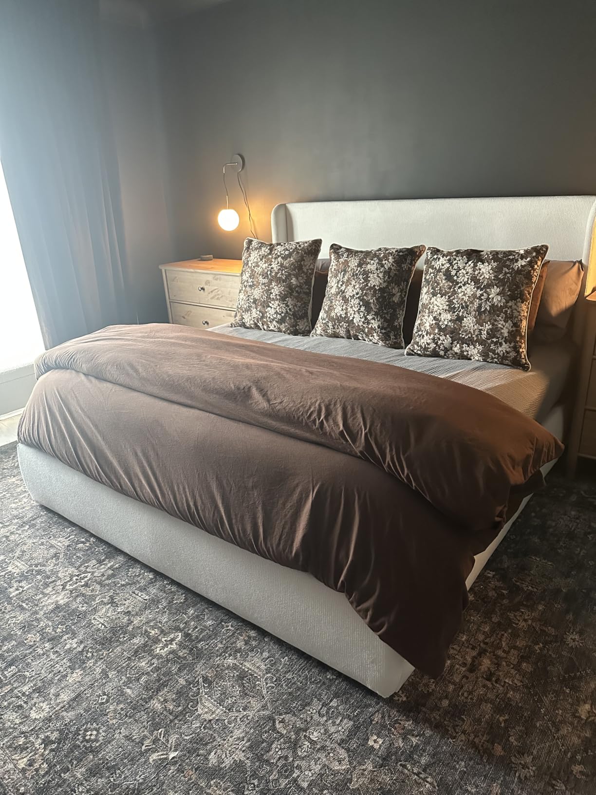MooMee Duvet Cover Set 100% Washed Cotton Linen Like Queen | Relaxed Linen-like Texture. Soft, Breathable & Long-lasting Comfort. Lightweight. Hidden Zipper with 8 Interior Corner Ties customer photo 2