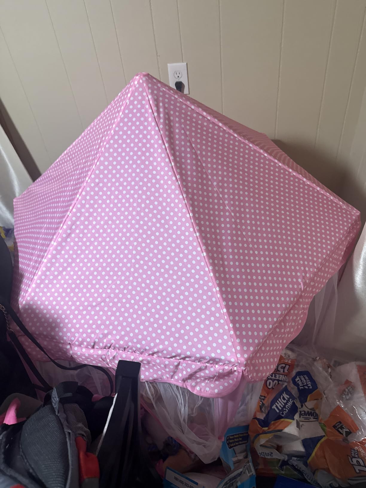 Sumbababy Princess Castle Tent for Girls Fairy Play Tents for Kids Hexagon Playhouse with Fairy Star Lights Toys for Children or Toddlers Indoor or Outdoor Games (Pink) customer photo 2
