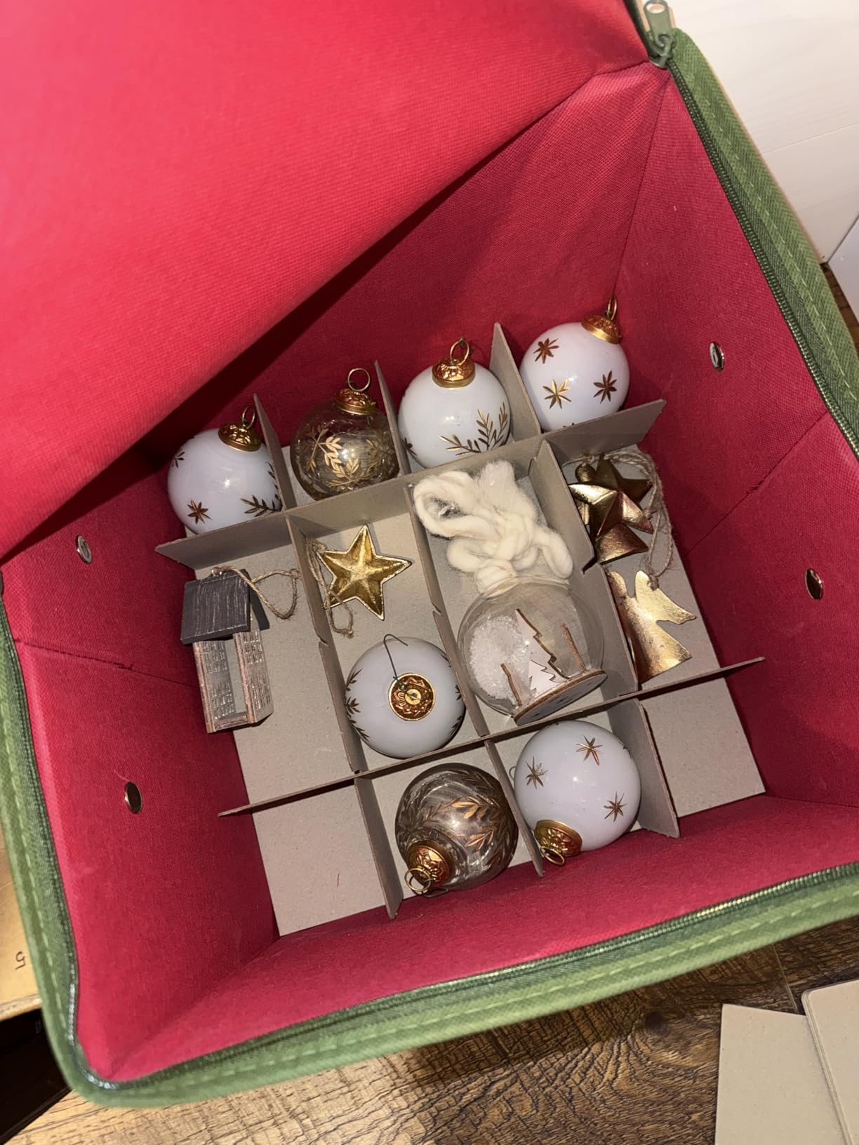 ZOBER Large Christmas Ornament Storage Box - Stores 128 3