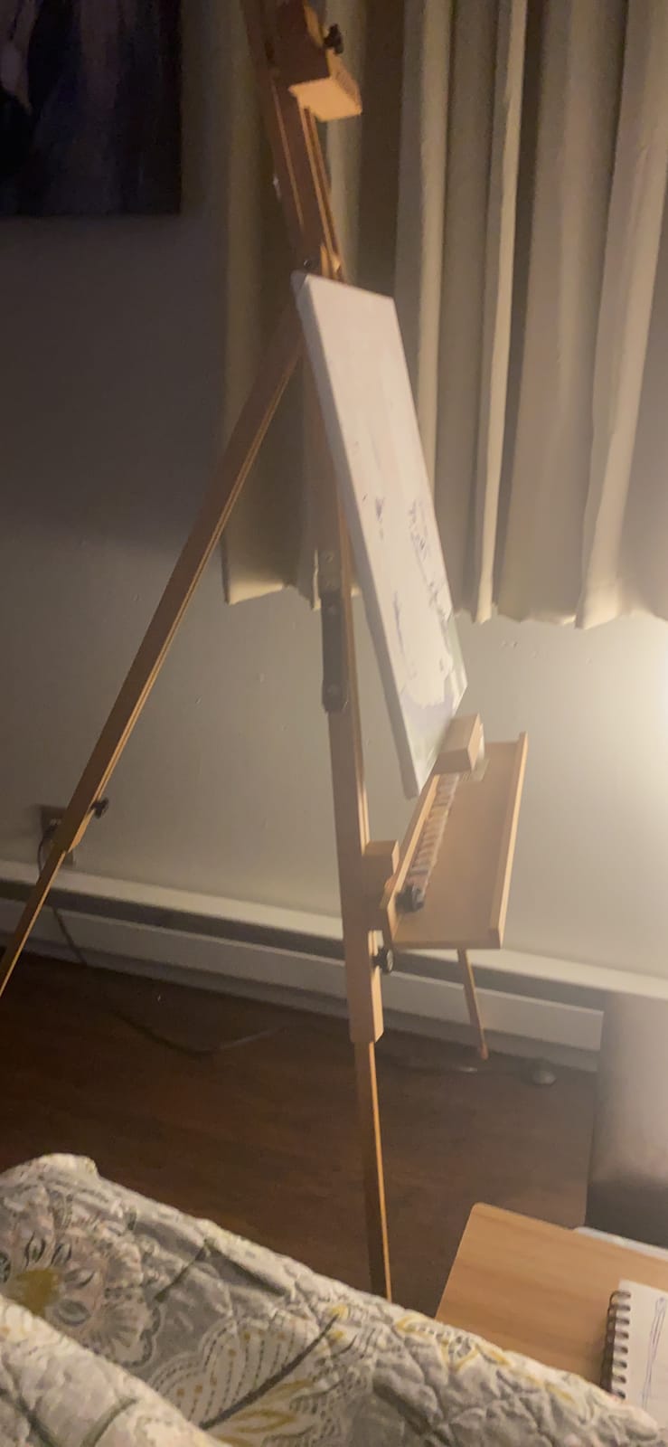 MEEDEN Portable Tripod Easel for Painting: Solid Beech Wood Art Easel customer photo 1