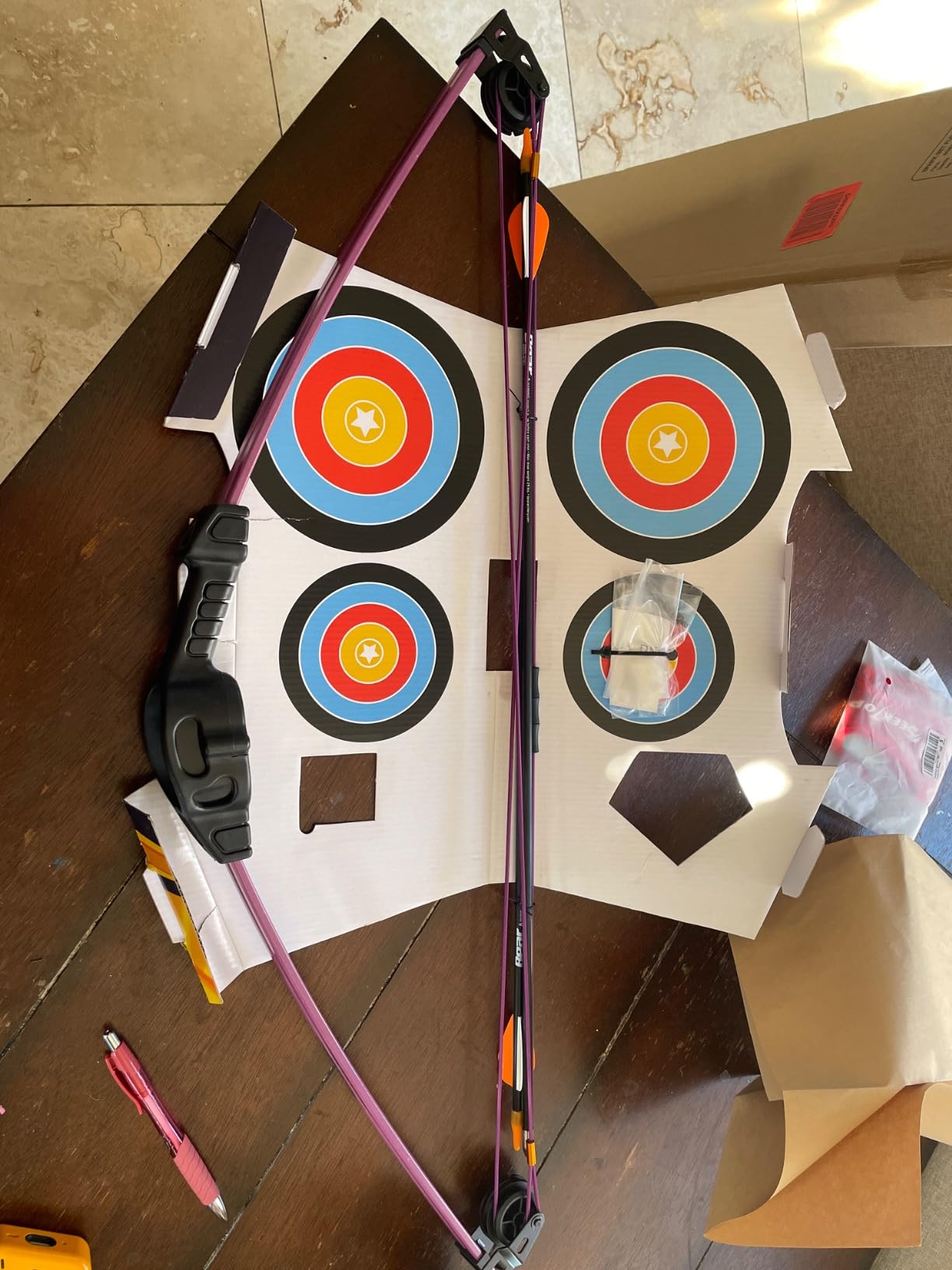 Bear Archery Spark Youth Bow Set, Recommended for Ages 5 to 10, Ambidextrous, Includes 2 Arrows, Armguard, Quiver customer photo 2