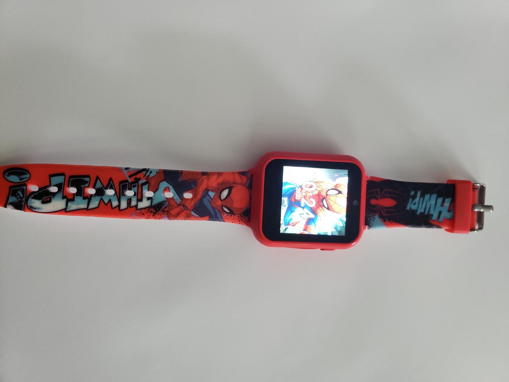 Accutime Marvel Spider-Man Red Educational Touchscreen Smart Watch Toy for Boys, Girls, Toddlers - Selfie Cam, Learning Games, Alarm, Calculator, Pedometer, and More (Model: SPD4588AZ) customer photo 1