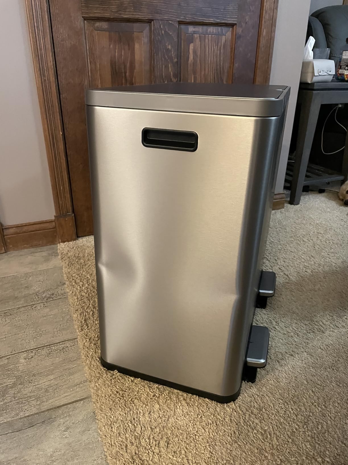 EKO EcoCasa II 36L+24L Dual Trash Can with Recycle Bin, Stainless Steel Garbage Can with Lid, Deodorizer Compartment, Odor-Proof and Fingerprint Resistant customer photo 2