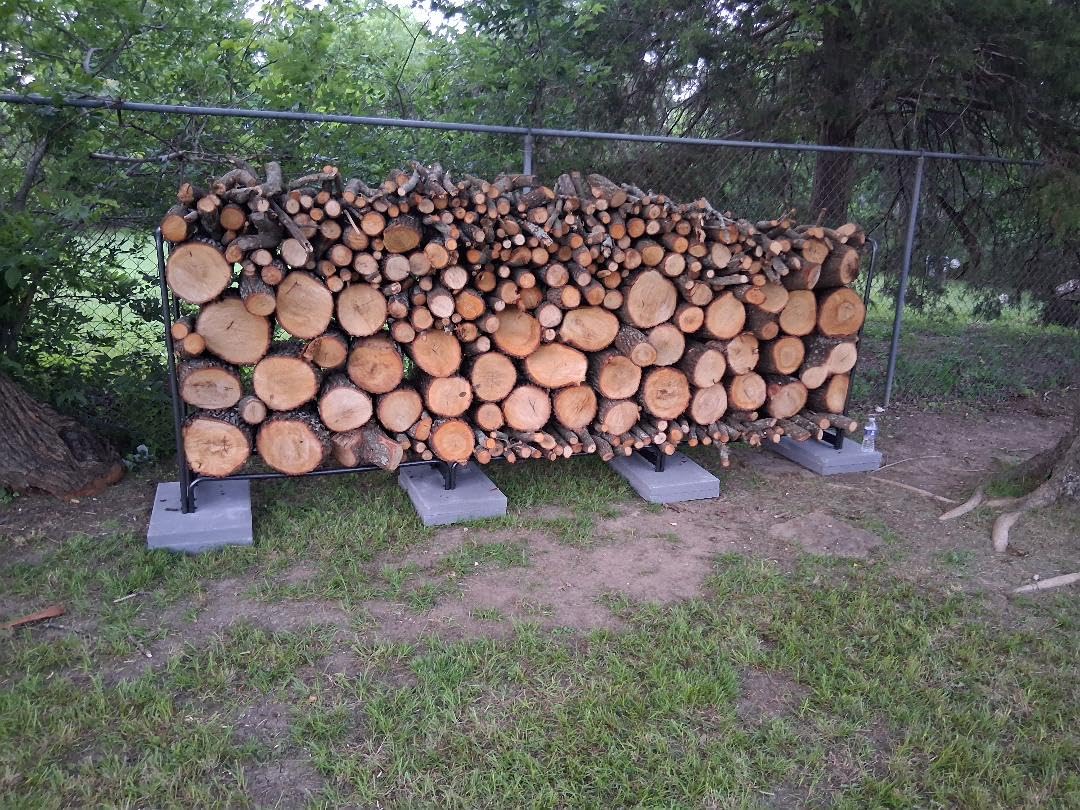 VIVOHOME 4 ft Heavy Duty Firewood Rack Outdoor with Cover, Black - Fire Wood Storage Rack, Log Holder and Cover Combo Set with Zipper customer photo 2