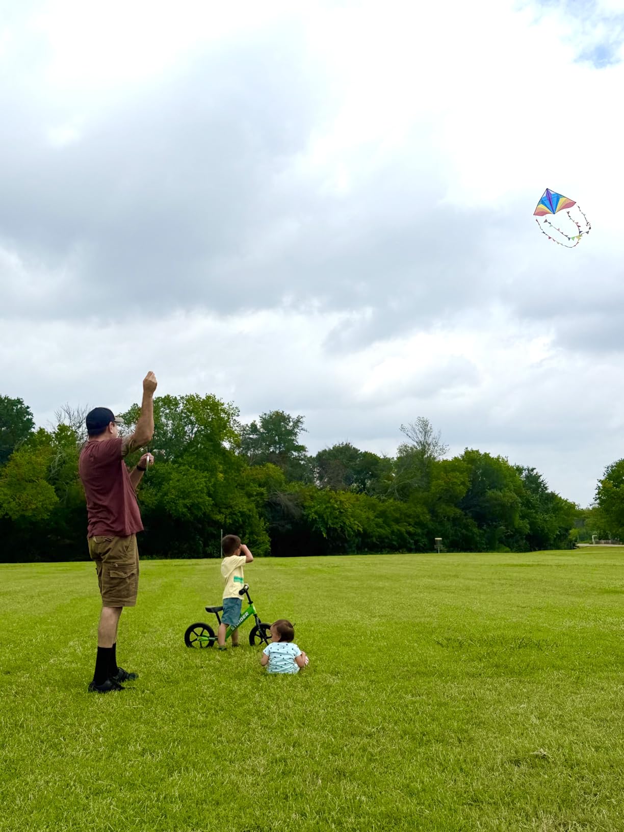 HONBO Large Delta Kite for Kids & Adults,Extremely Easy to Fly Kite for Beach Trip,String Line Included,with Colorful Tail,Perfect for Beginners customer photo 1