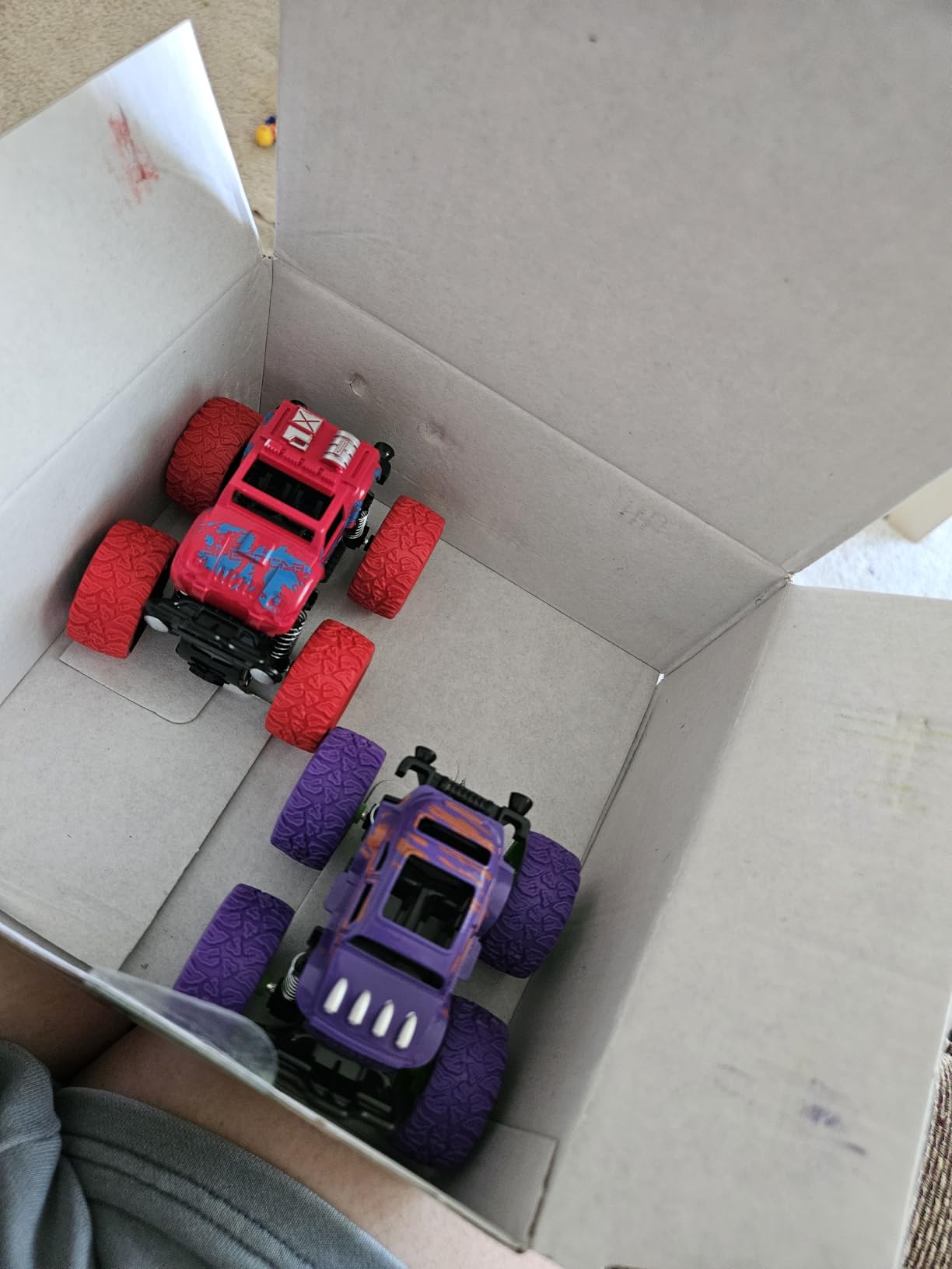 4 Pack Monster Trucks Toys for Boys 2 3 4 5 6 7 Year Old, Friction Powered Pull Back Car Toys for Toddlers Kids Ages 3-5 2-4 4-7, Best Birthday Christmas Party Gift for Boys and Toddlers customer photo 2