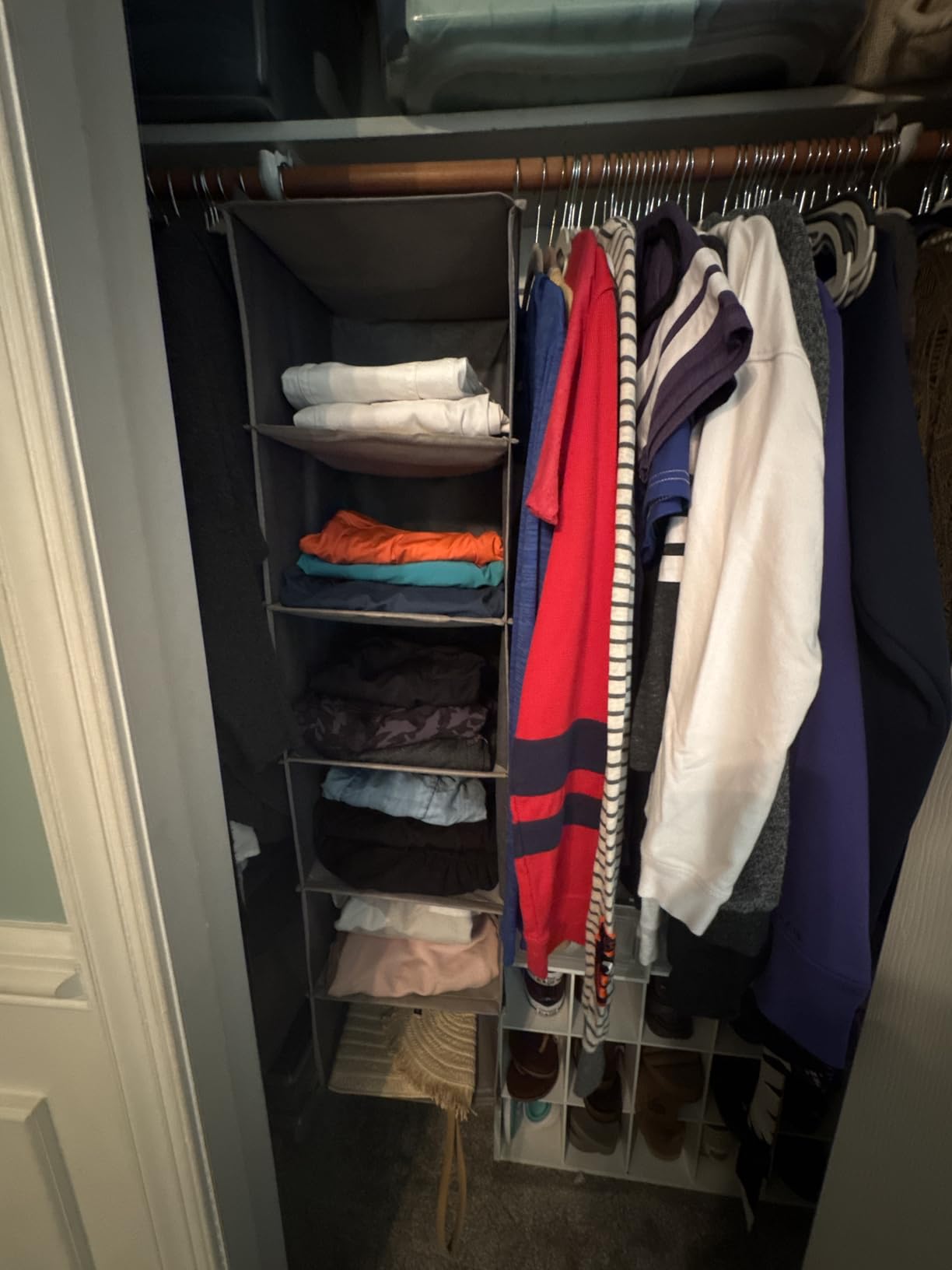 YOUDENOVA Hanging Closet Organizer and Storage, 6-Shelf, Grey customer photo 1