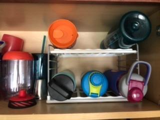 YouCopia UpSpace Water Bottle and Travel Mug Cabinet Organizer, Adjustable Storage Rack for Kitchen Organization, 2 Shelf Classic Edition customer photo 2