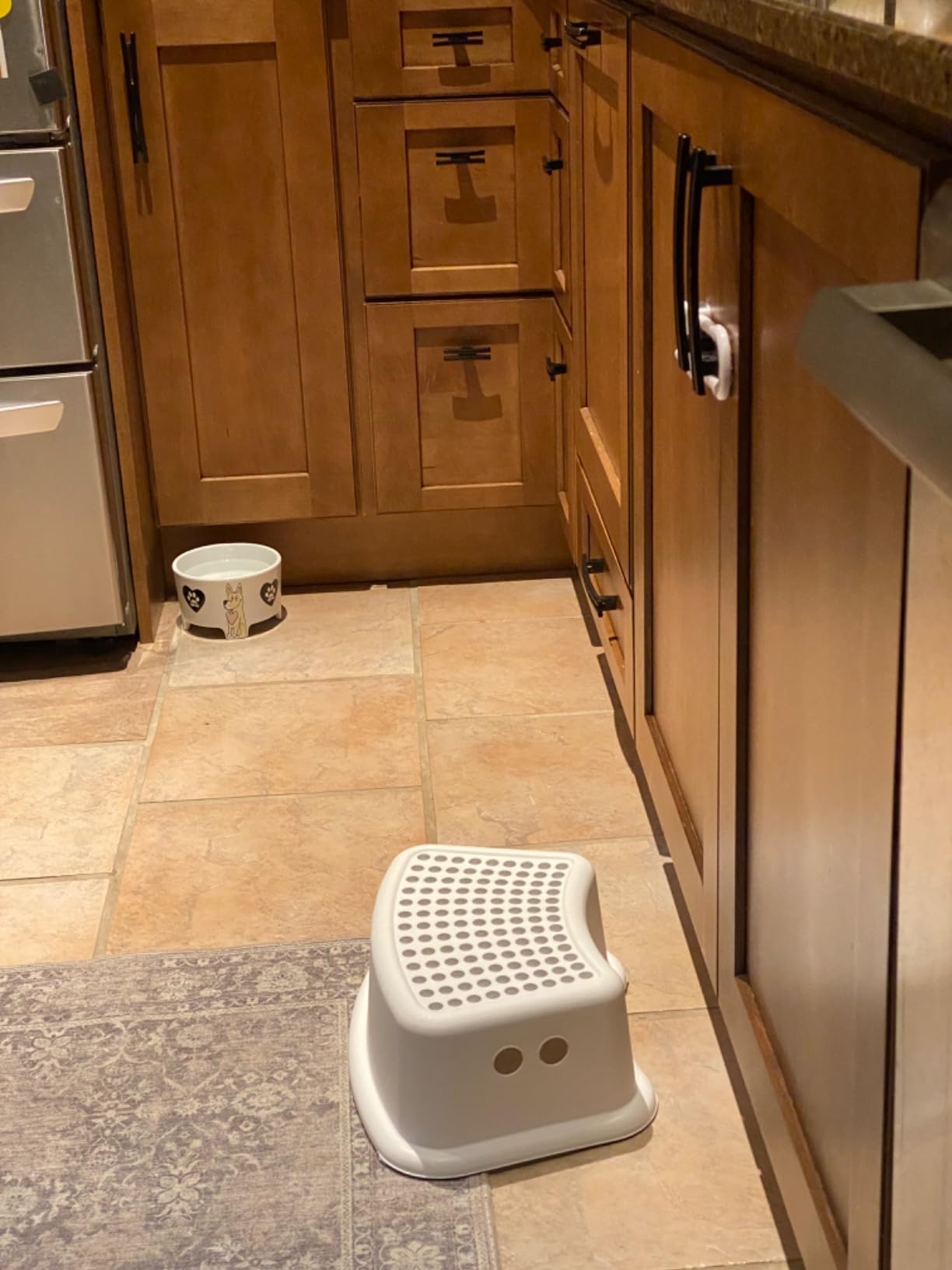 Step Stool for Kids (2 Pack), Toddlers Stool for Potty Training, Bathroom, Kitchen, Bedroom, Toy Room and Living Room. Toilet Stools with Soft Anti-Slip Grips for Safety, Stackable (Grey) customer photo 2