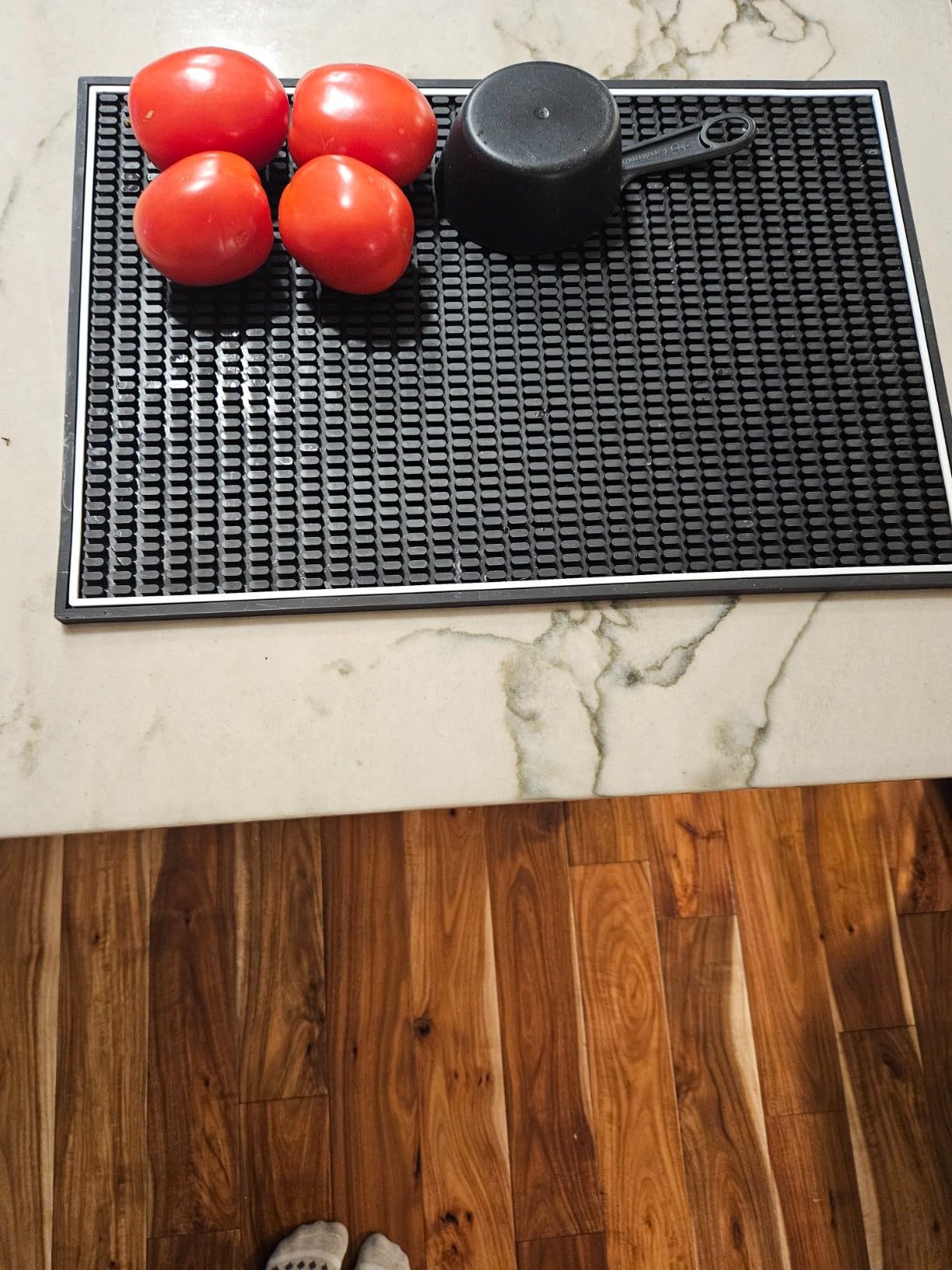 Highball & Chaser Premium Bar Mat for Countertop, Coffee Mat, Dish Drying mat, 18 in x 12in Durable and Stylish Service Cocktail Bar Mat/Espresso mat for Spills, Bars, Restaurants, Coffee Counter Mat customer photo 1