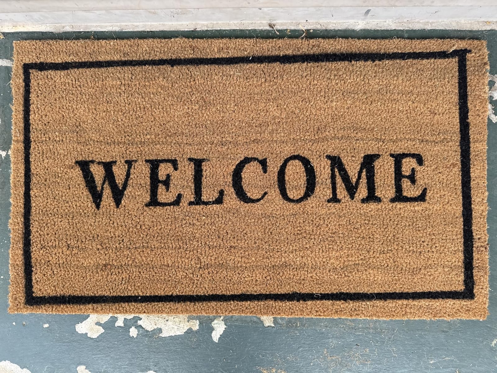 PLUS Haven 17.5x30 Home Door Mat with Heavy-Duty Backing - Coco Coir Doormat for Outdoor or Indoor Uses - Non-Slip Welcome Mats for Entryway or Porch - Easy to Clean Front Door Mat - Natural Brown customer photo 2