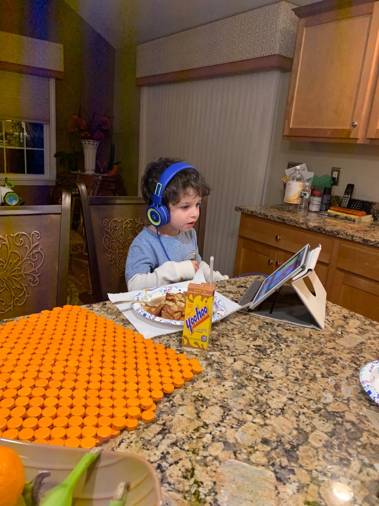 iRAG J01 Kids Headphones Wired On-Ear Foldable 3.5mm Jack Cord, Ocean Blue customer photo 2