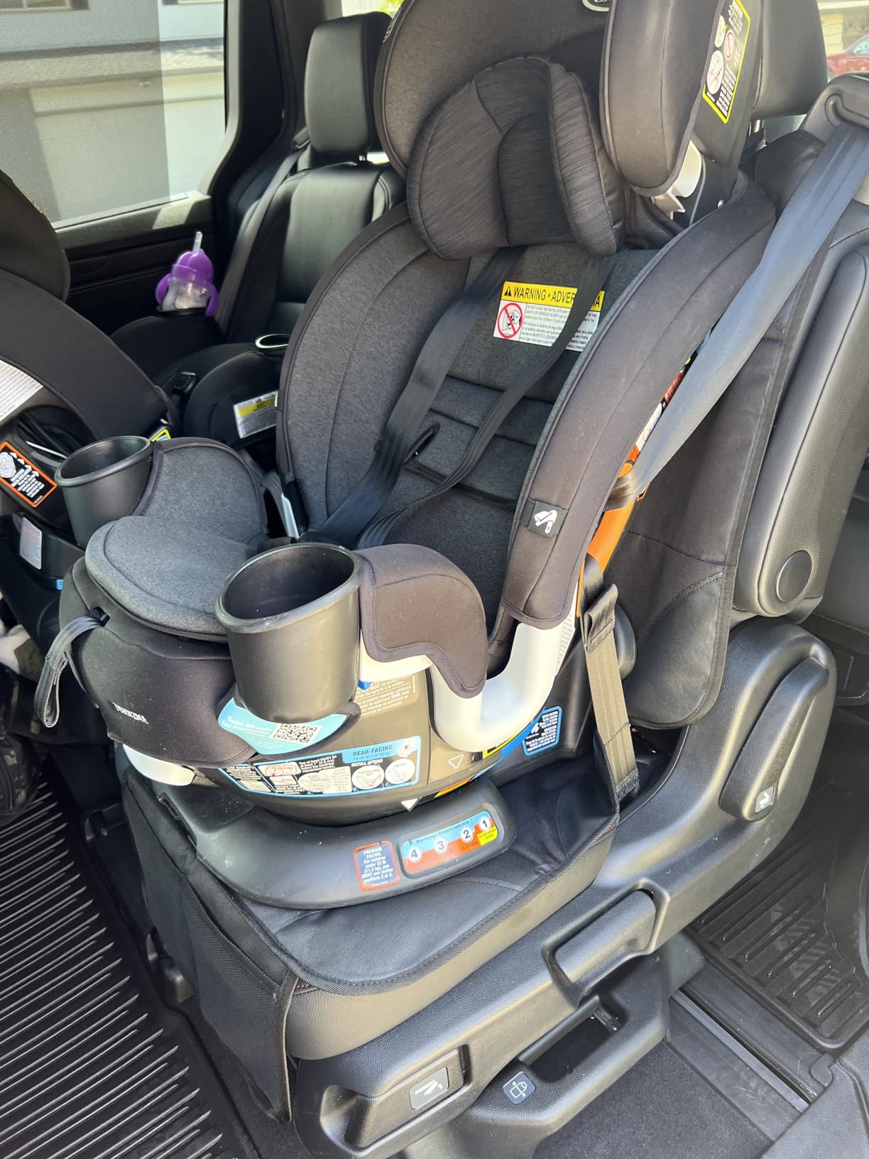 SMART ELF Car Seat Protector, Thickest Padding and Non-Slip Backing 2Pack, Waterproof Car Seat Cover 2 Mesh Pockets for Baby and Pet, Easy to Install and Remove Folds for Storage, Sedan SUV Truck customer photo 1