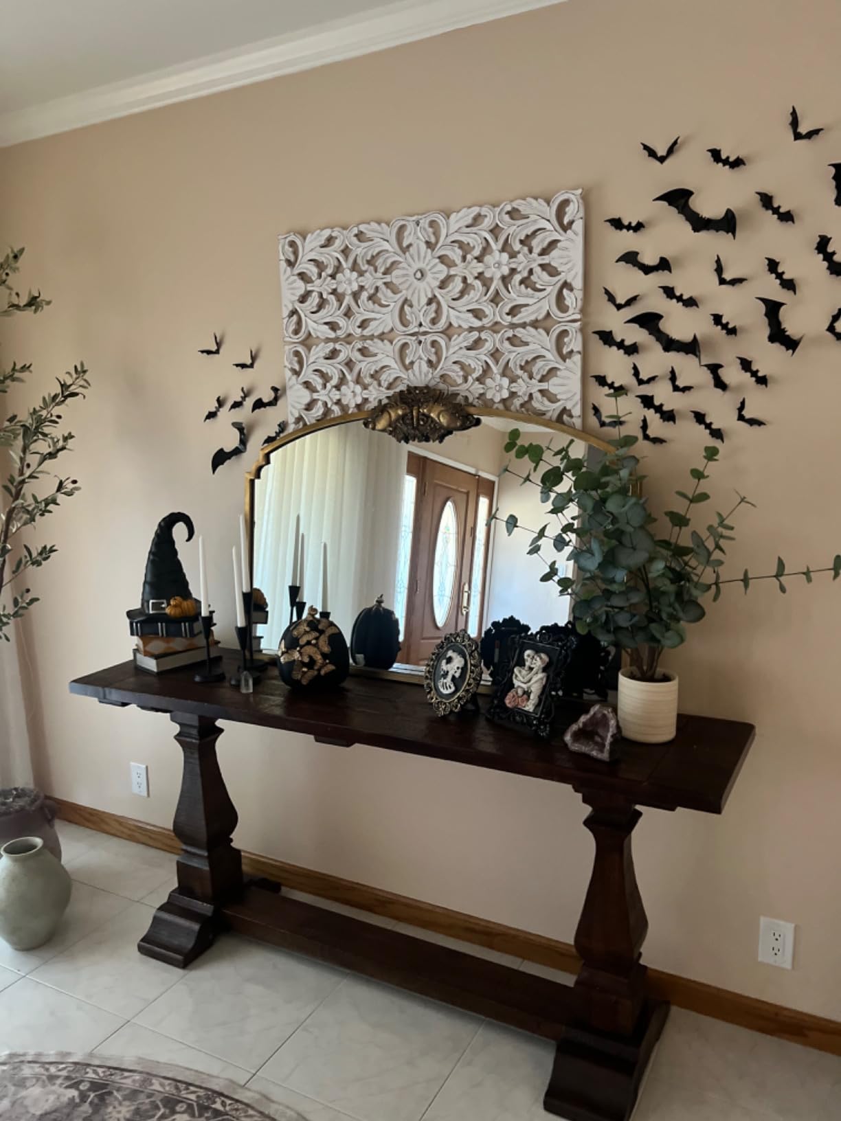 LUDILO 100Pcs Bats Halloween Decorations: Halloween Bats Wall Décor Sticker customer photo 1