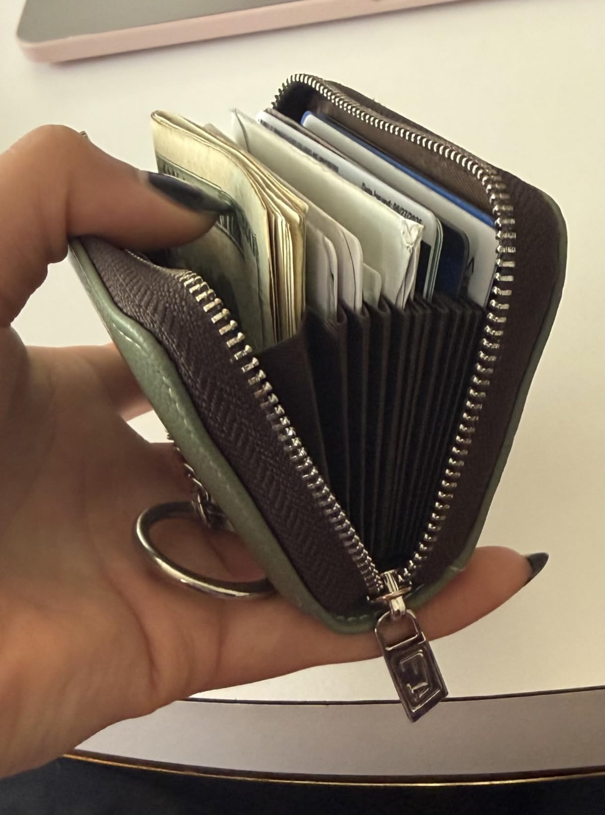 FurArt Zipper Wallet Women RFID Credit Card Holder keychain Wallet customer photo 1