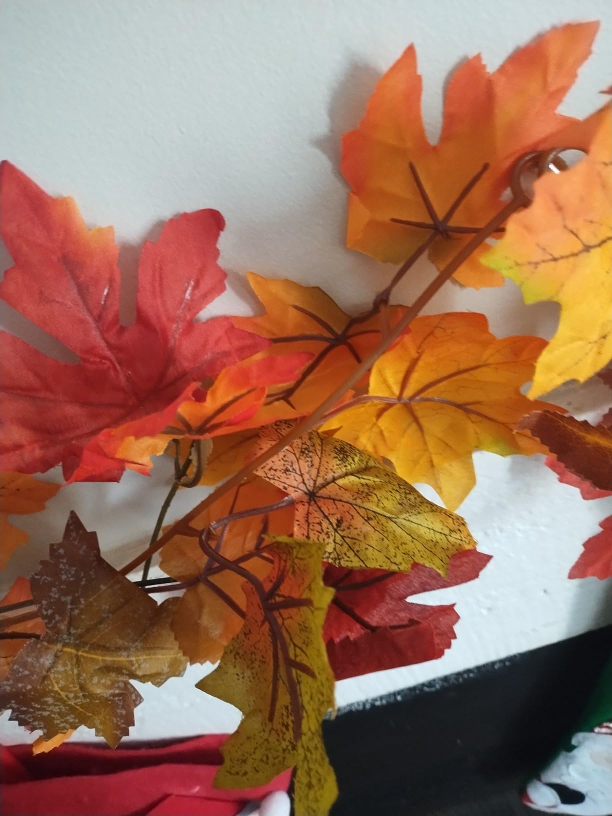 Lvydec 2 Pack Fall Maple Garland - 5.9ft/Piece Artificial Fall Foliage Garland Colorful Autumn Decor for Home Wedding Party (Mixed Color) customer photo 1