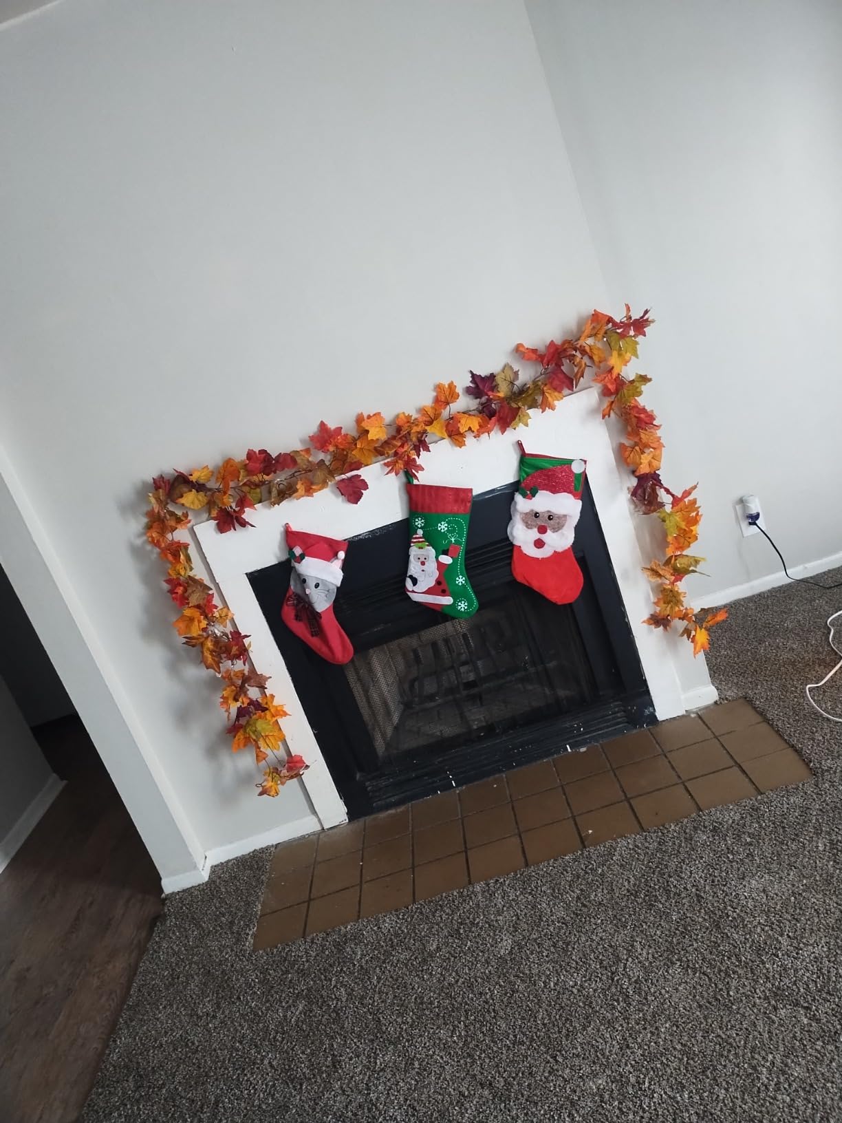 Lvydec 2 Pack Fall Maple Garland - 5.9ft/Piece Artificial Fall Foliage Garland Colorful Autumn Decor for Home Wedding Party (Mixed Color) customer photo 2