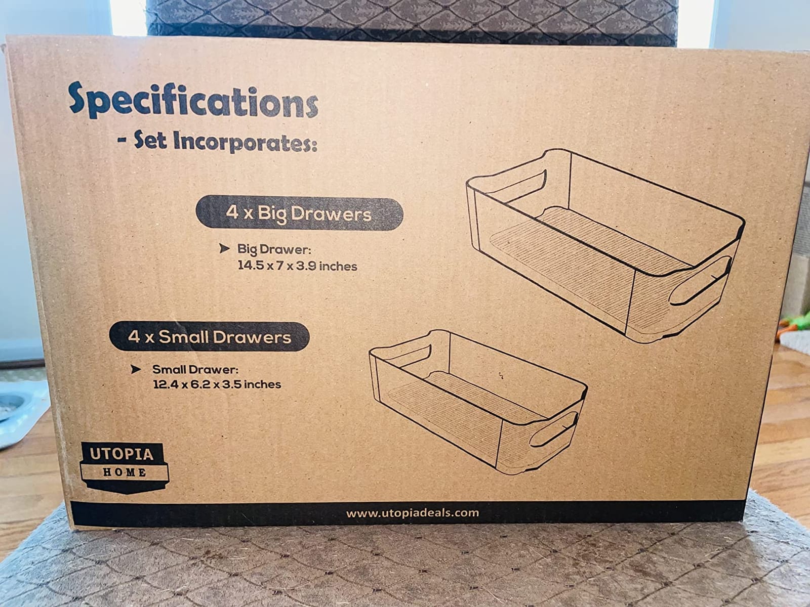 Utopia Home Plastic Stackable Storage Bins for Fridge, 8 Pack, Clear customer photo 1