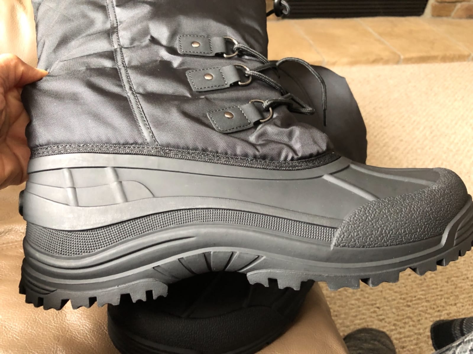 NORTIV 8 Men's Waterproof Winter Snow Boots Insulated | Fur Liner Lightweight Outdoor Tall Boots QUEBEC-M customer photo 2