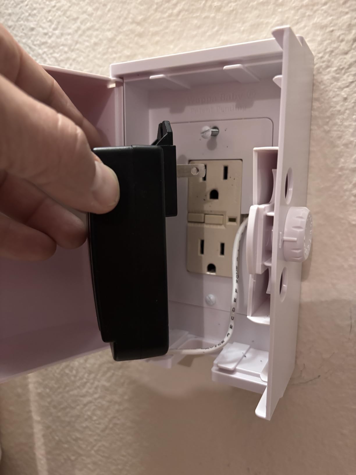 Outlet Cover BOX Baby Proofing (1-Pack) Patented Dual-Lock for Much Better Toddler Proofing, Easy Operation, Simple 3 Step Install with Included Screws. Provides Extra Space Inside for Plugs,Adapters customer photo 1