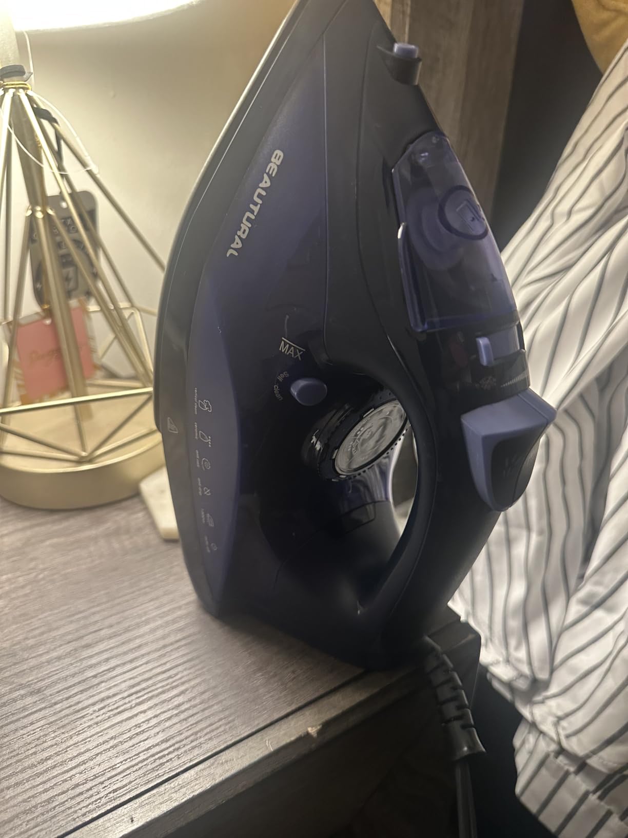 BEAUTURAL Steam Iron for Clothes with Ceramic-Coated Soleplate, 1500 Watts, Burst of Steam, 3-Way Auto-Off, Anti-Drip and Anti-Calcium, Self-Cleaning, Easy Temperature Control, Perfect for Home Use customer photo 2