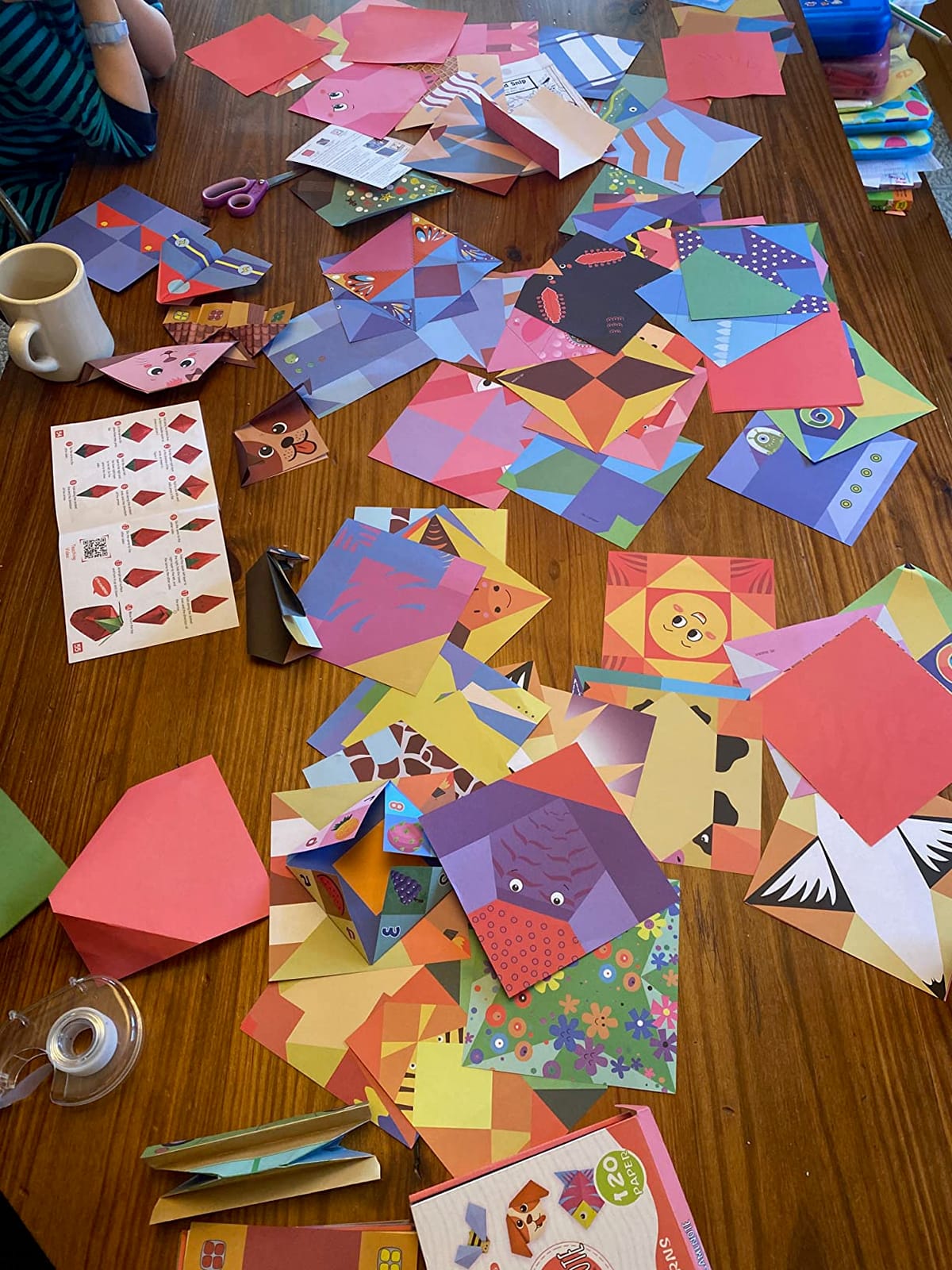 GAMENOTE Origami Kit for Kids Ages 8-12, 54 Projects, 120 Sheets with Book customer photo 2