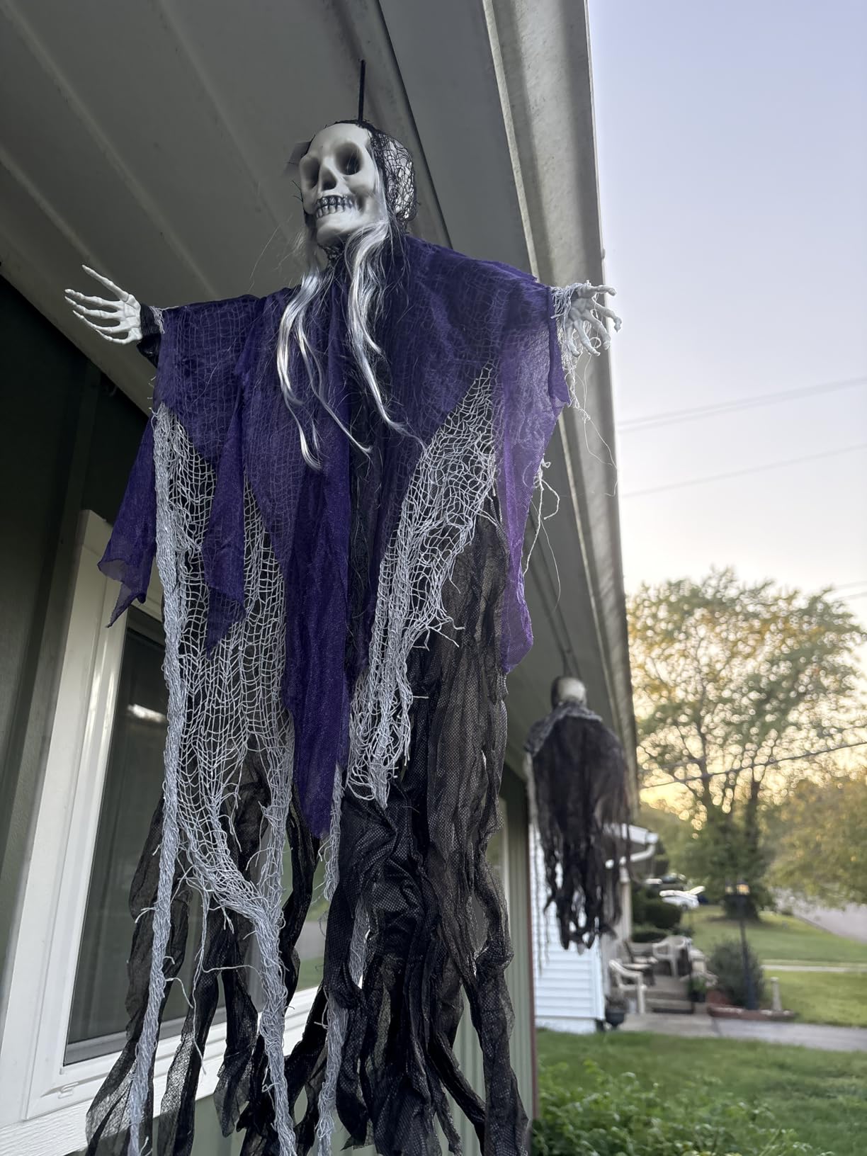 JOYIN 3 Pack Hanging Halloween Skeleton Ghosts Decorations, Grim Reapers for Best Halloween Outdoor Decorations customer photo 1
